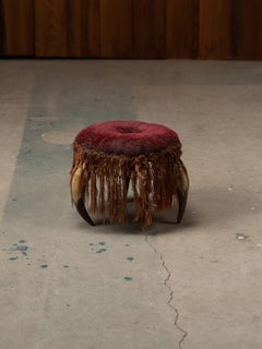 Late Victorian Cattle Horn Ottoman Stool