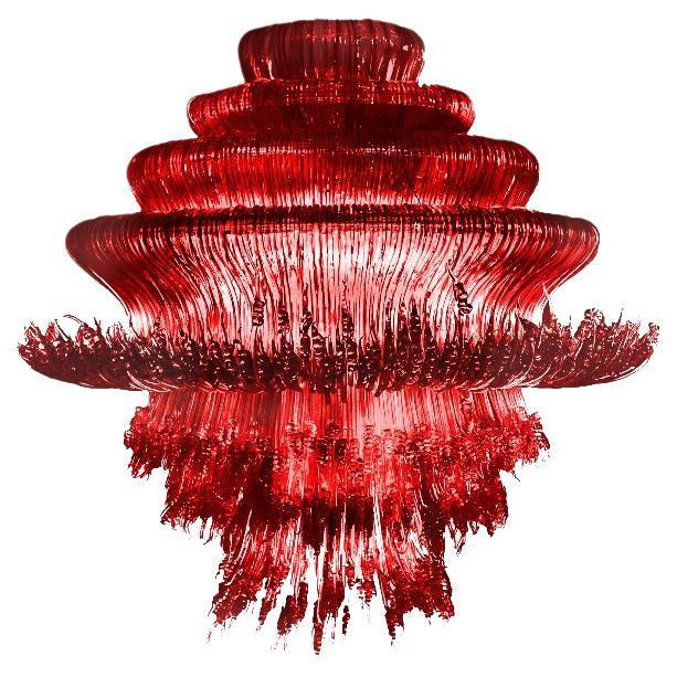 Sneeze Chandelier mod. A Red in vendita