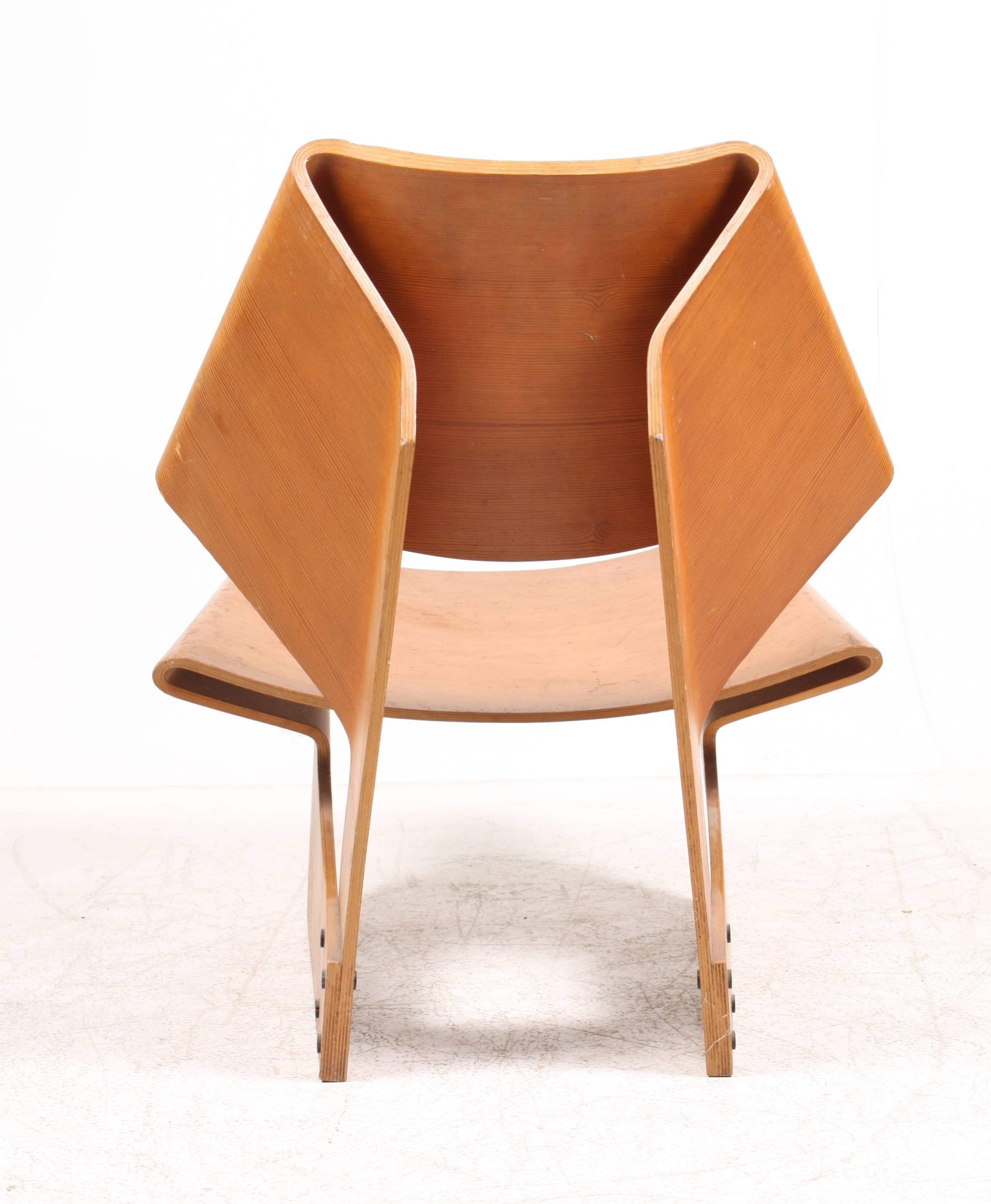 Mid-Century Modern Sculptural Lounge Chair by Grete Jalk