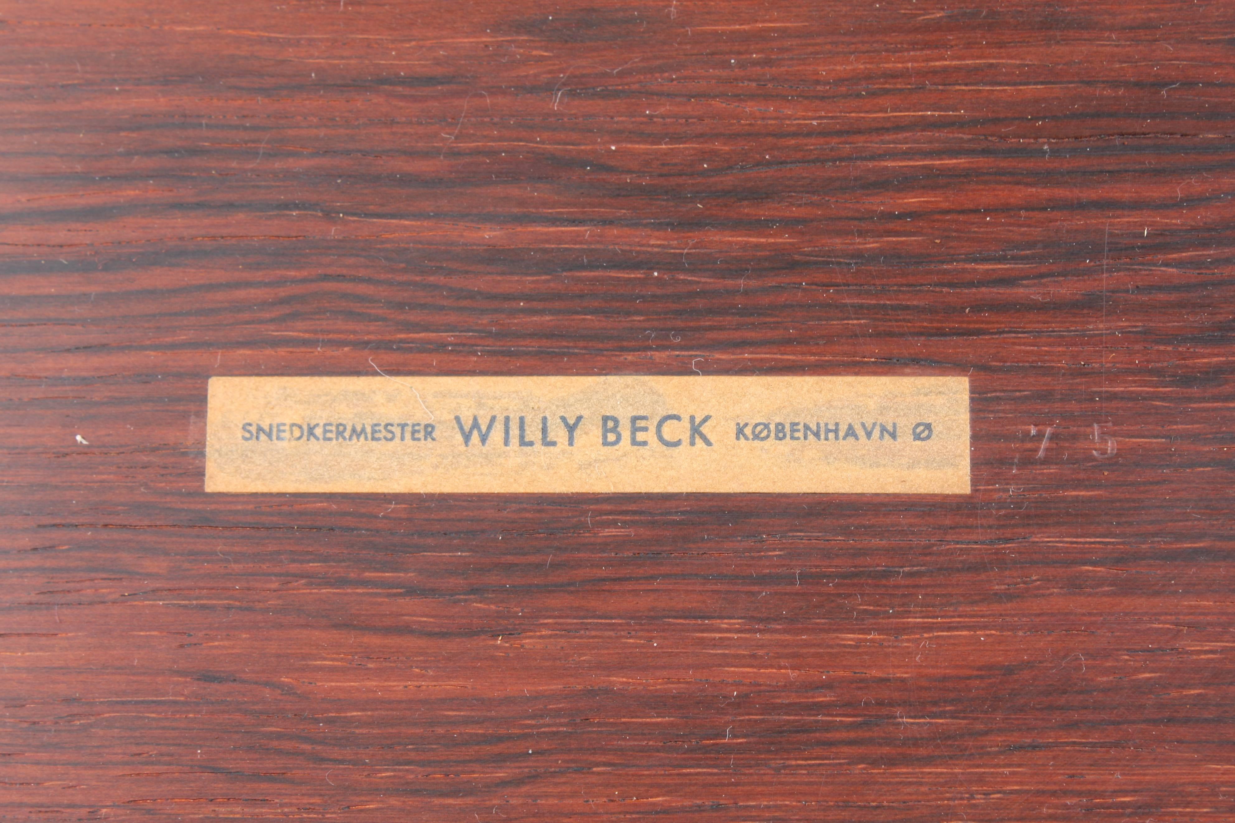 Petite Side Table by Willy Beck In Excellent Condition In Lejre, DK