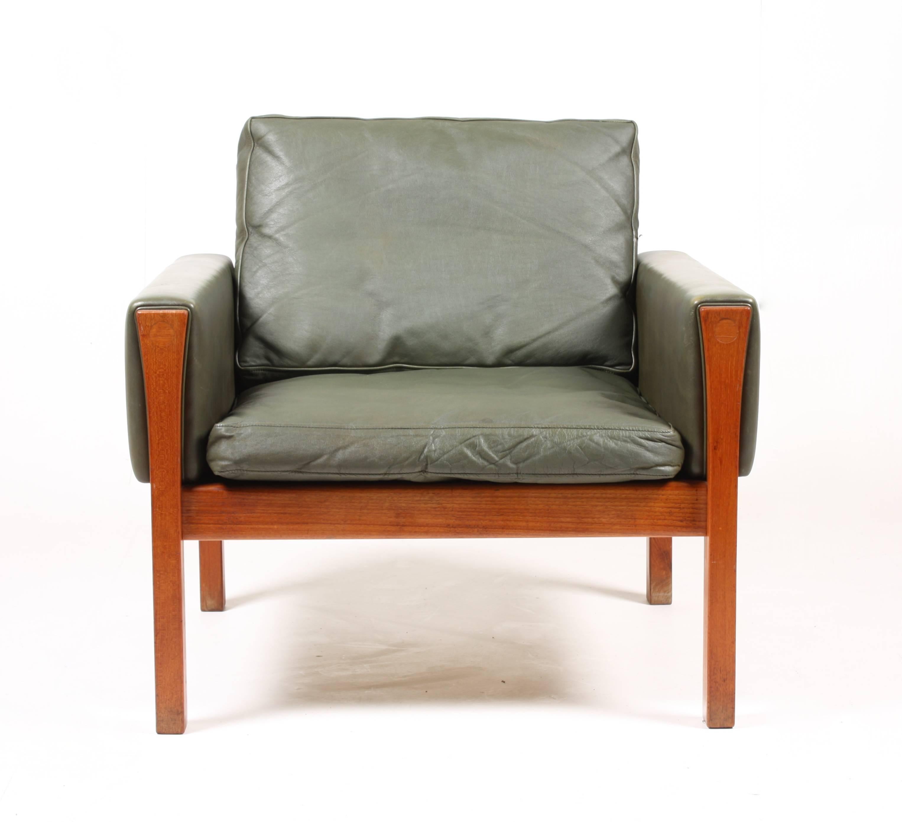 Danish Pair of Lounge Chairs by Hans J Wegner