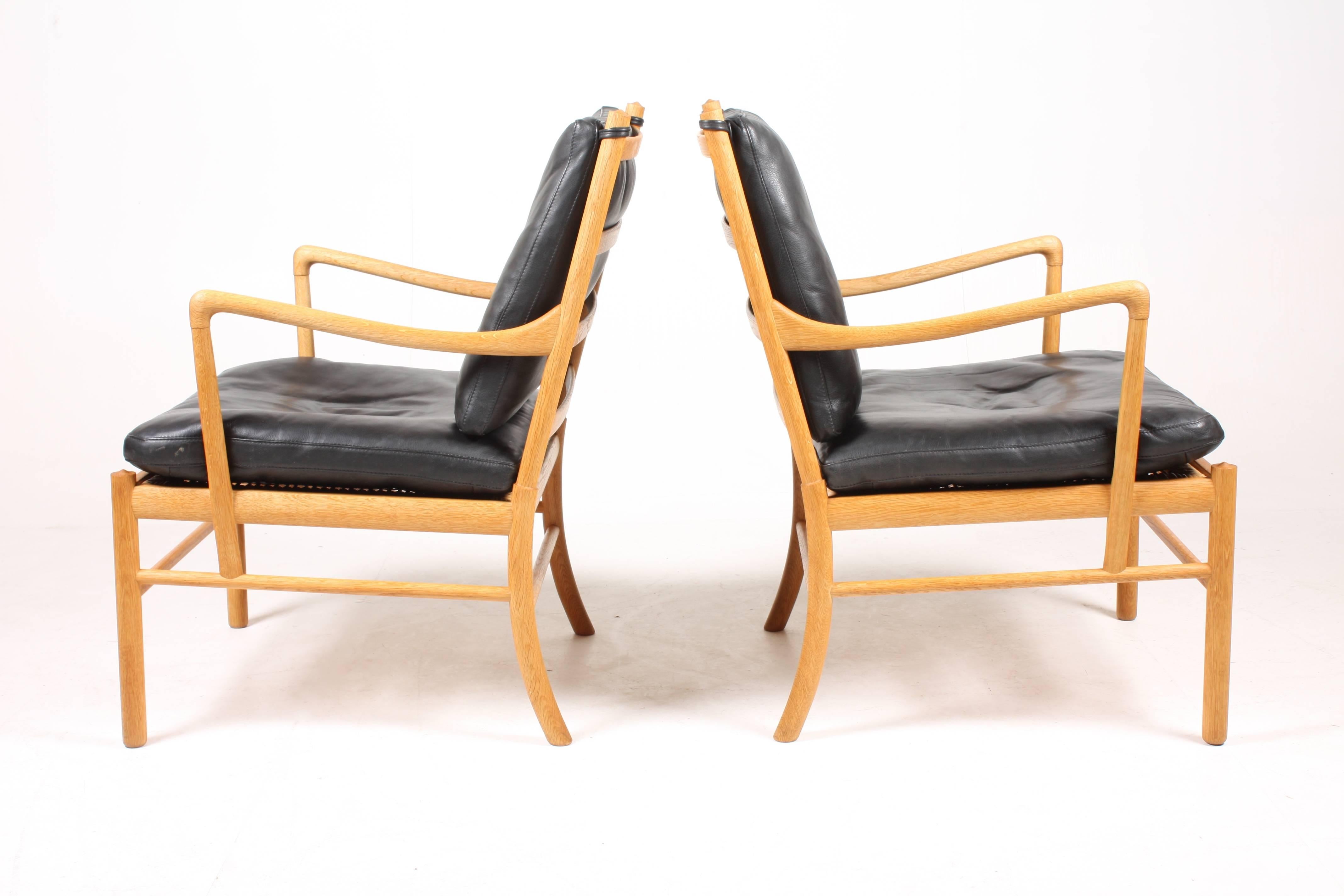 Scandinavian Modern Pair of Colonial Chairs by Ole Wanscher