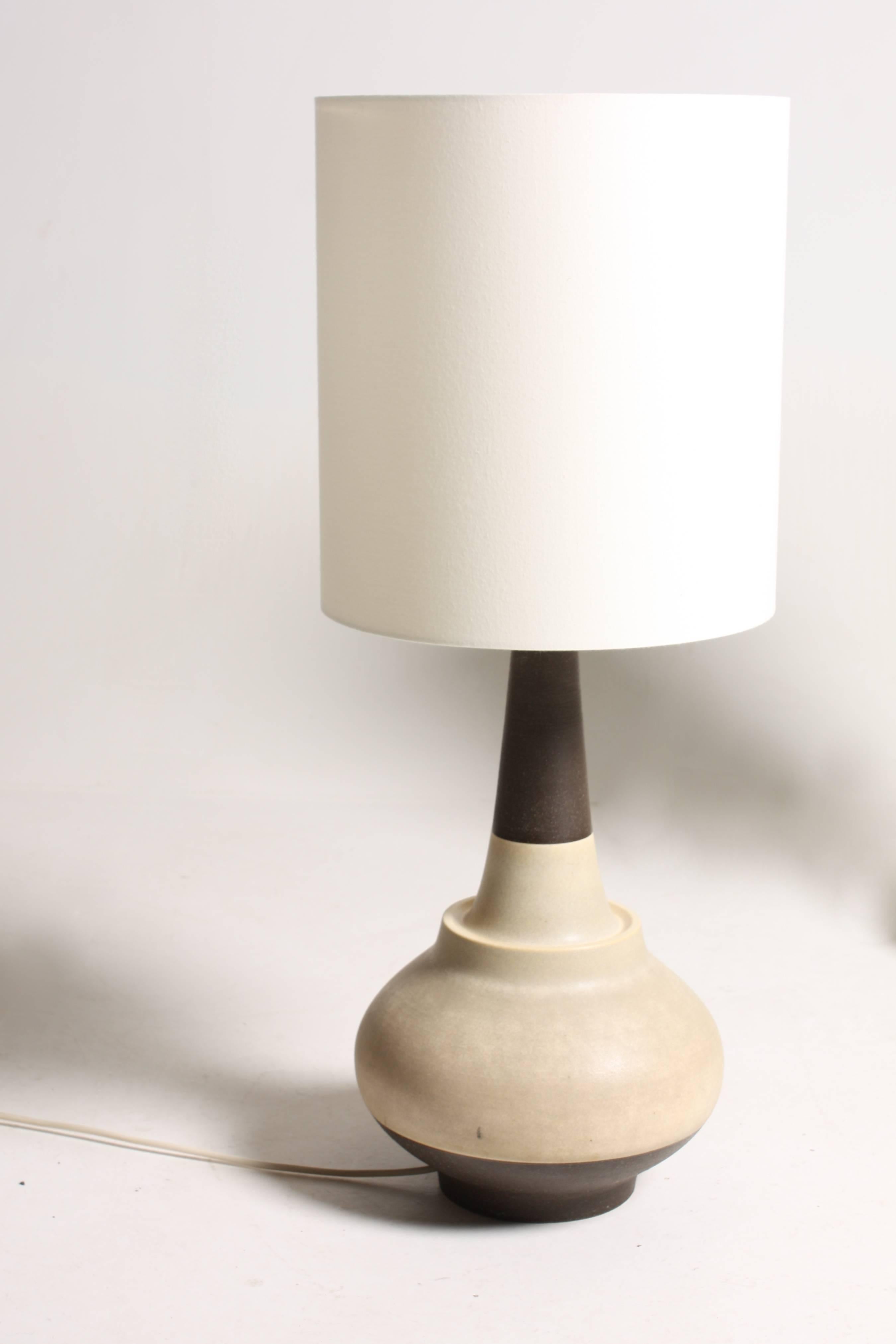 Danish Set of Six Hand-Thrown Ceramic Table Lamps