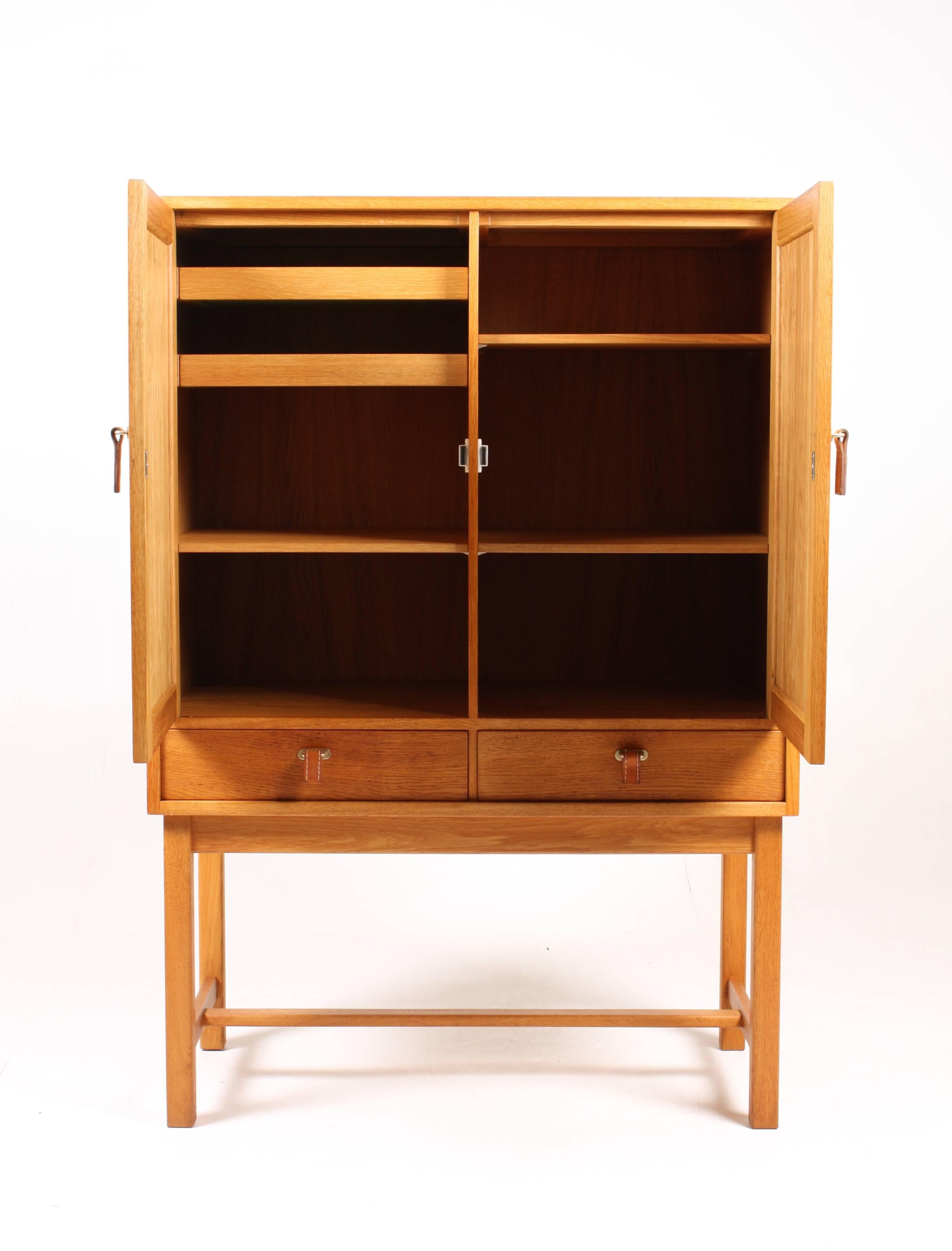 Scandinavian Modern Pair of Solid Oak Cabinets by Kurt Ostervig