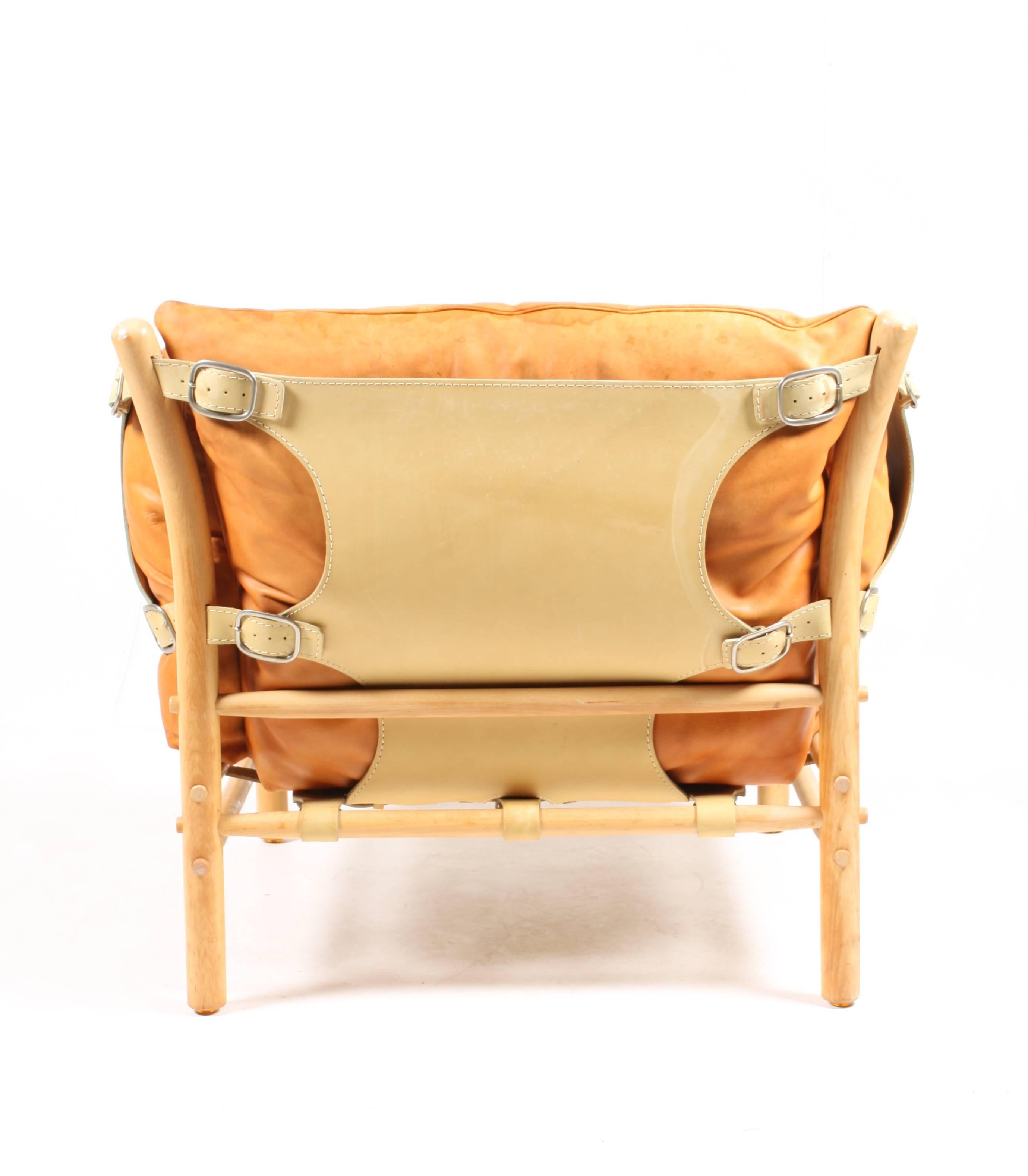 Swedish Ilona Lounge Chair in Leather by Arne Norell