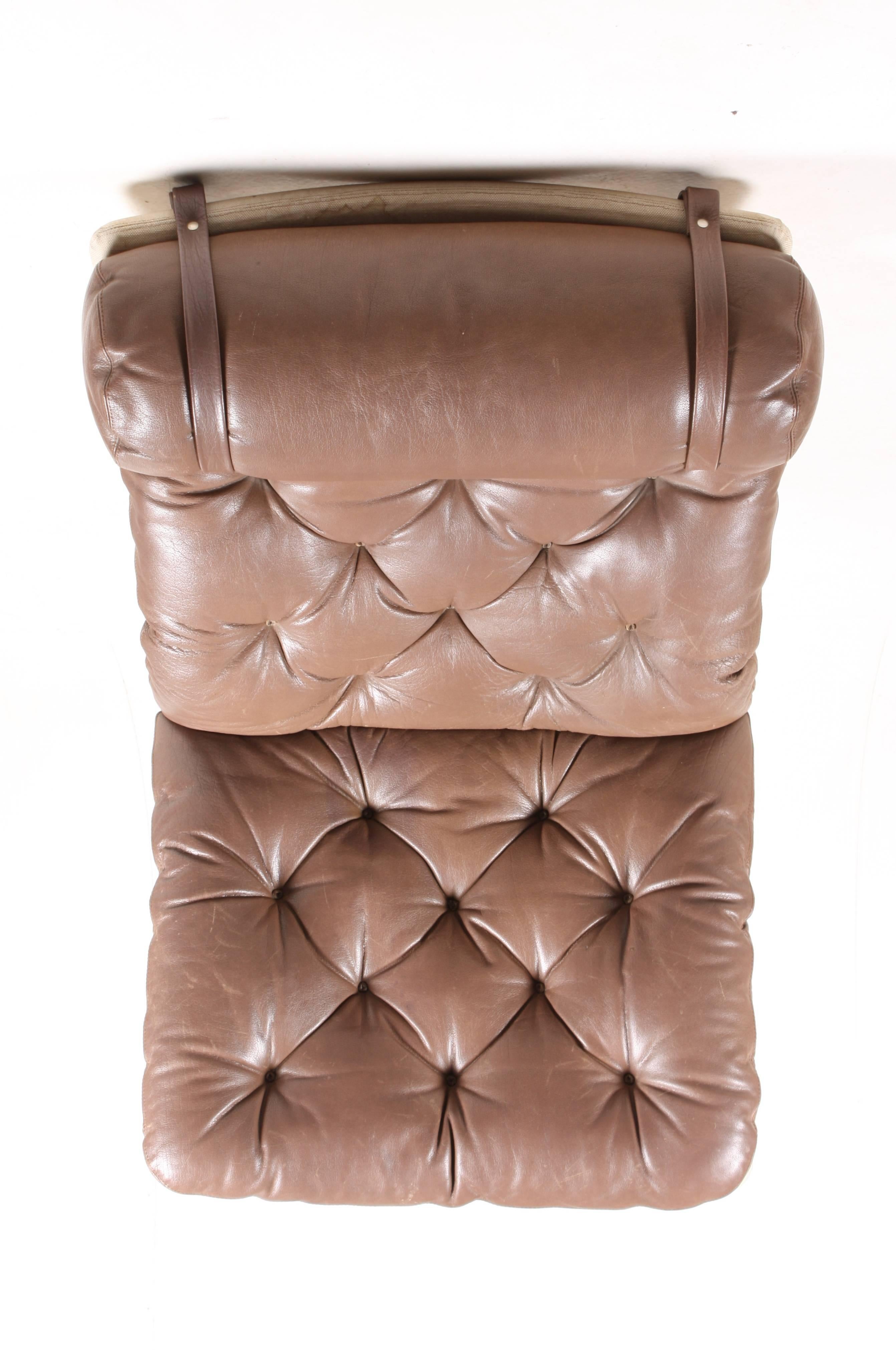 Late 20th Century Leather Lounge Chair by Arne Vodder