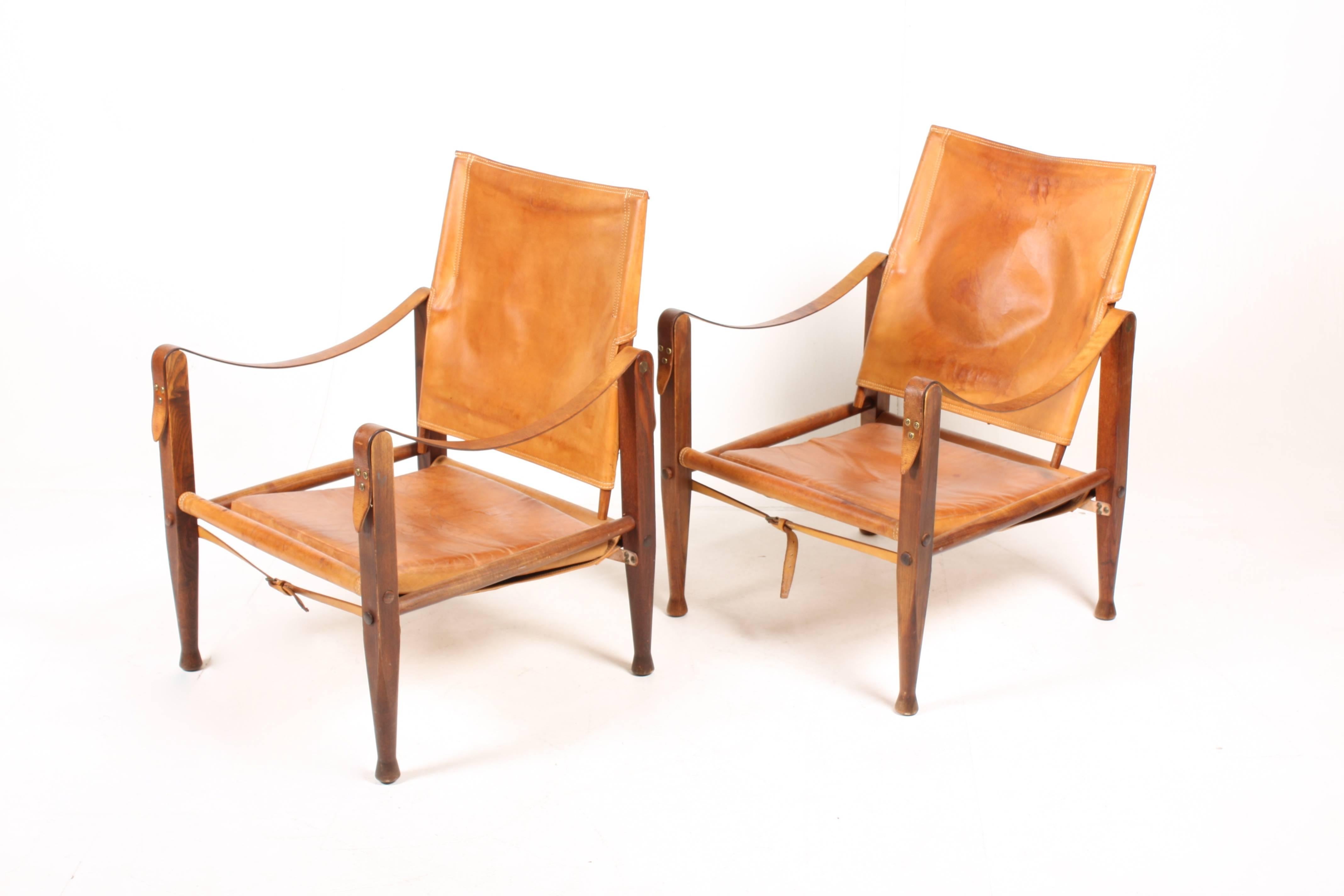 Scandinavian Modern Pair of Safari Chairs by Kaare Klint