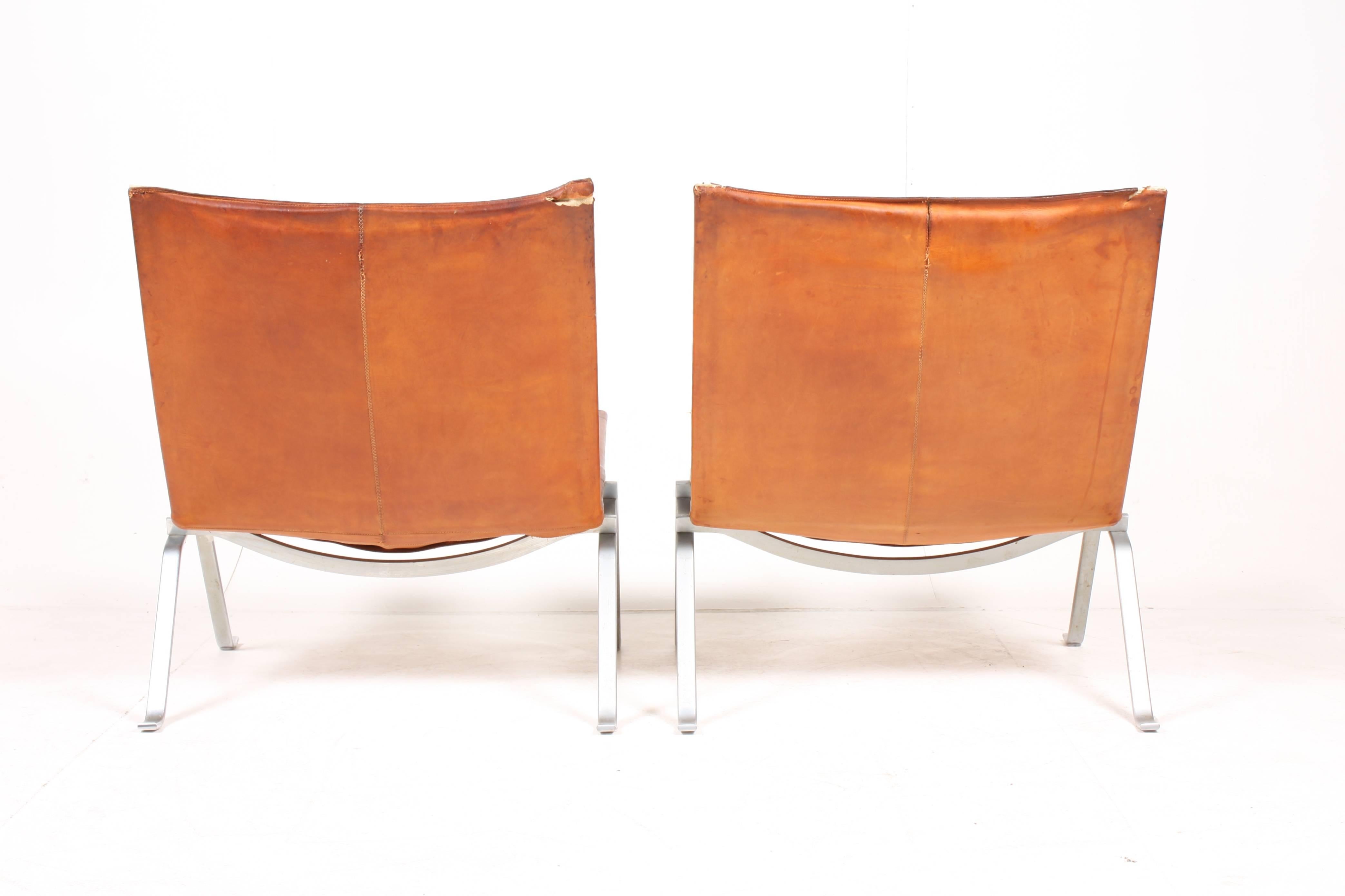 Danish Pair of PK 22 Lounge Chairs