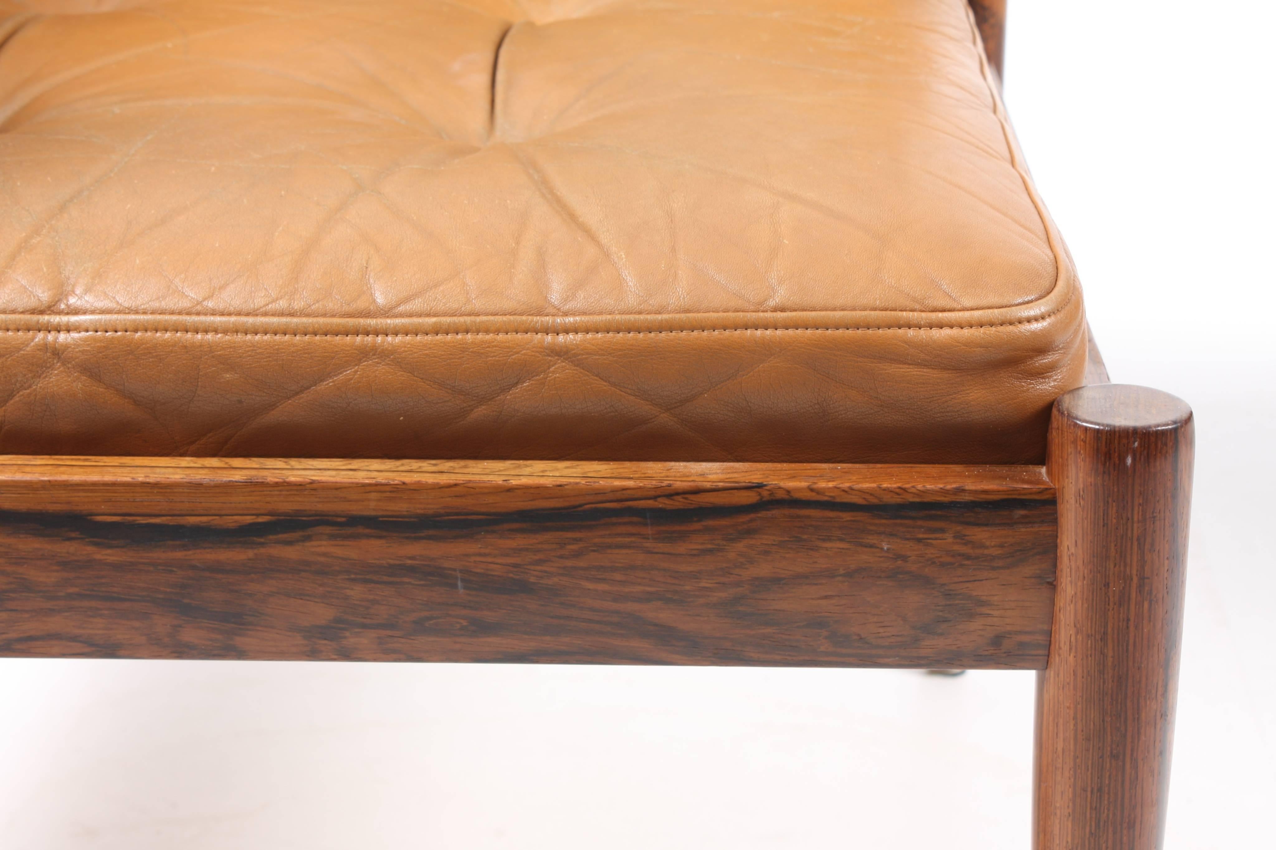 Pair of Lounge Chairs with Ottoman In Excellent Condition In Lejre, DK
