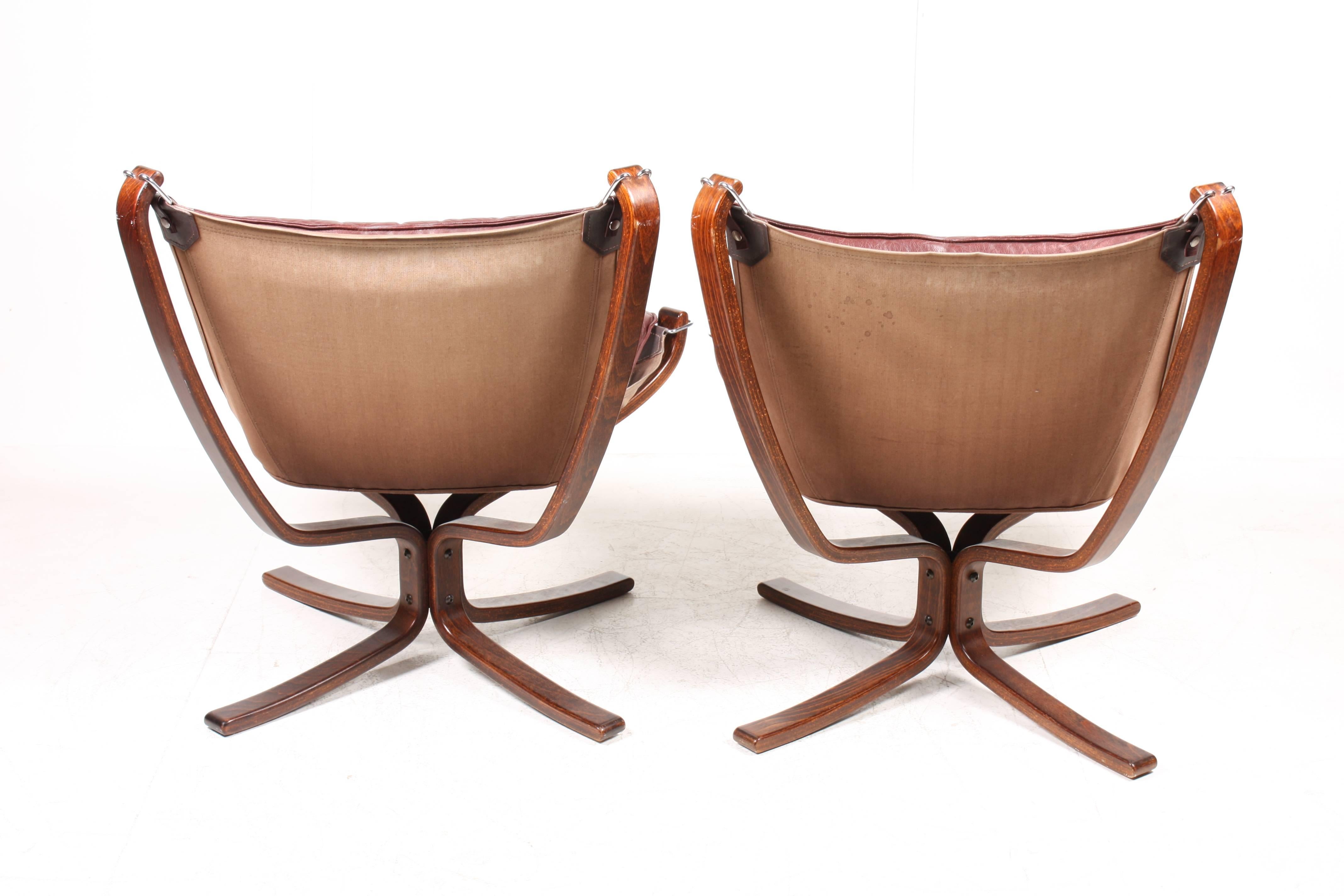 Norwegian Pair of Original Falcon Chairs