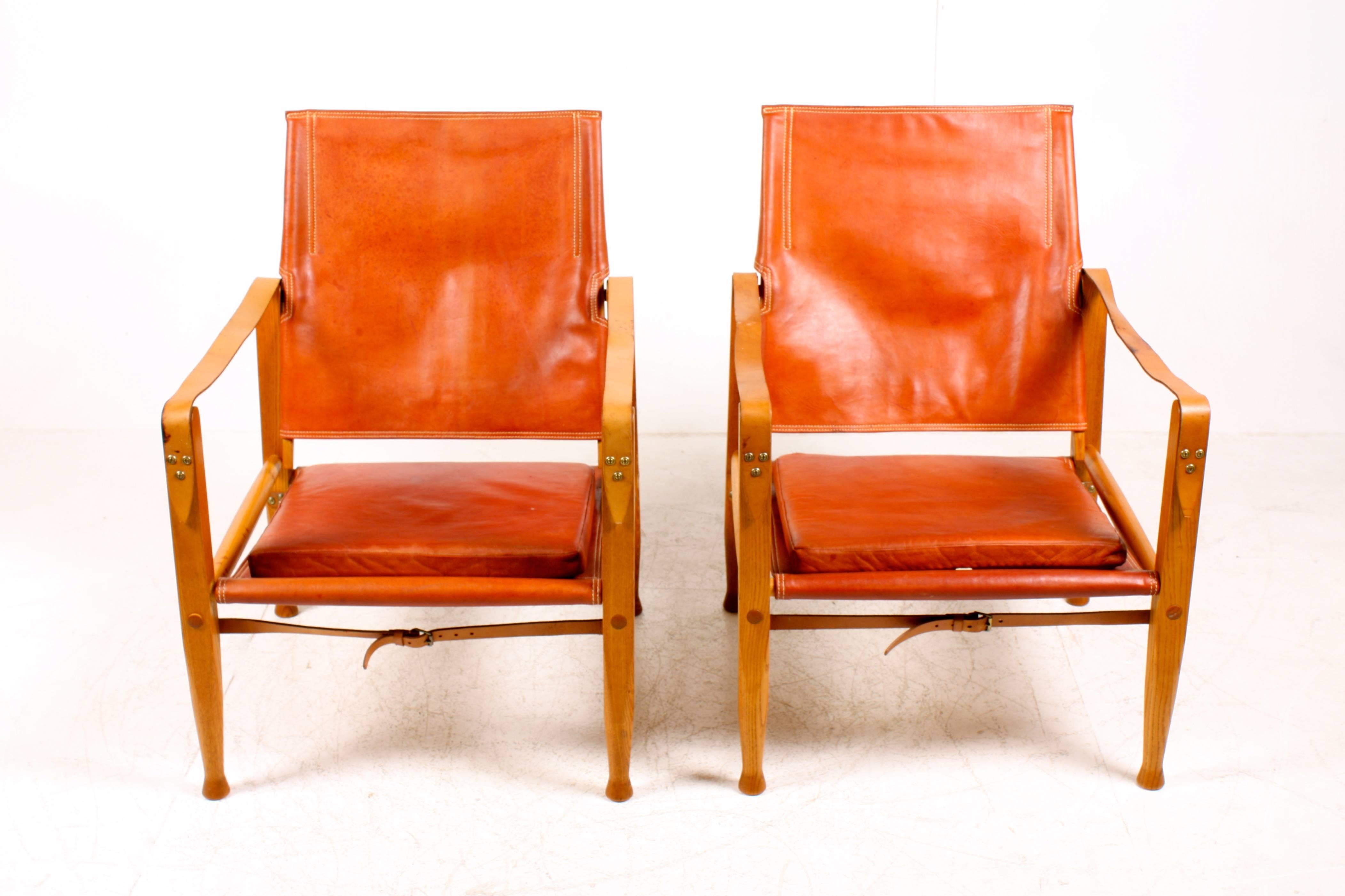Scandinavian Modern Pair of Kaare Klint Safari Chairs
