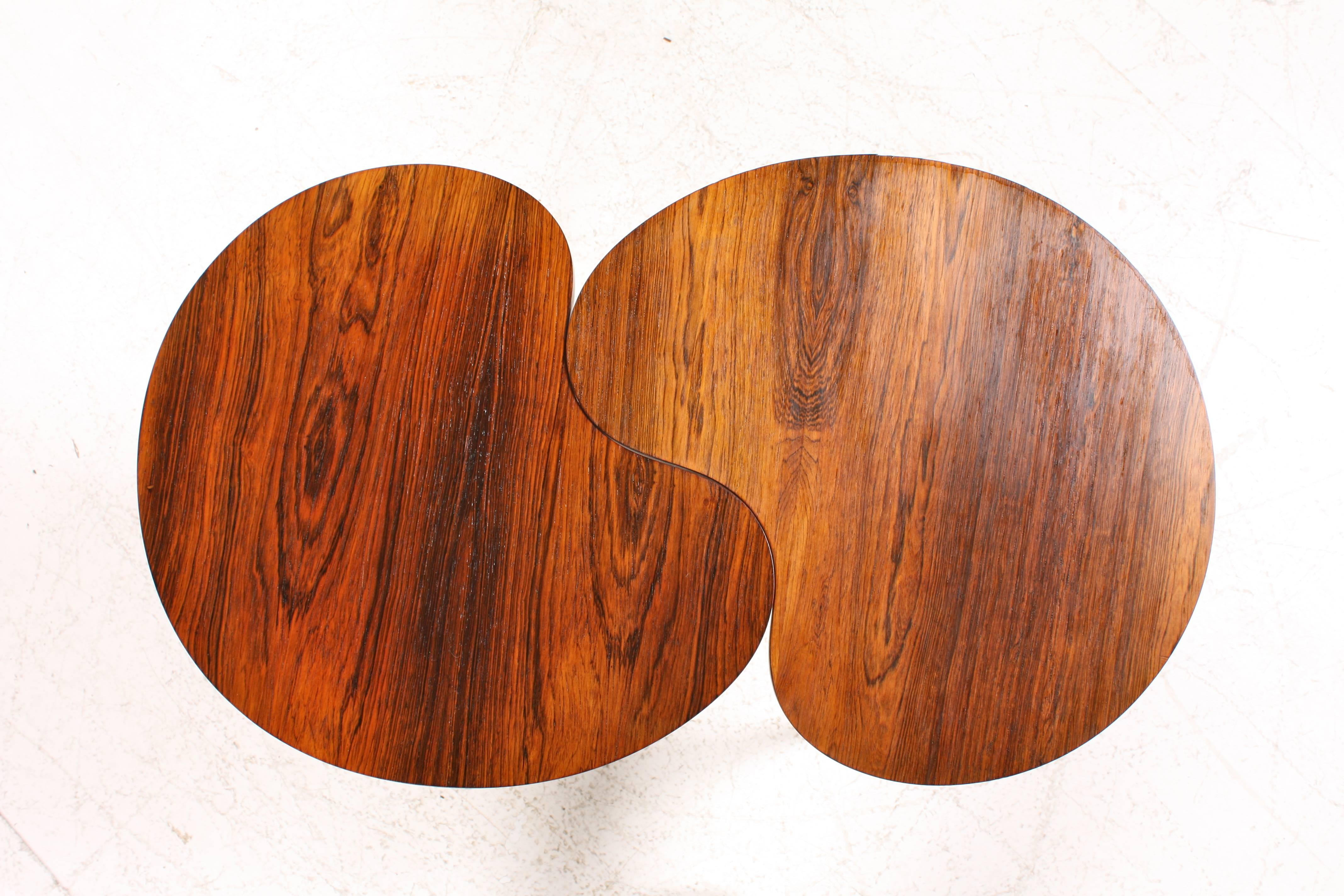 Pair of 1950s End Tables in Rosewood In Excellent Condition In Lejre, DK