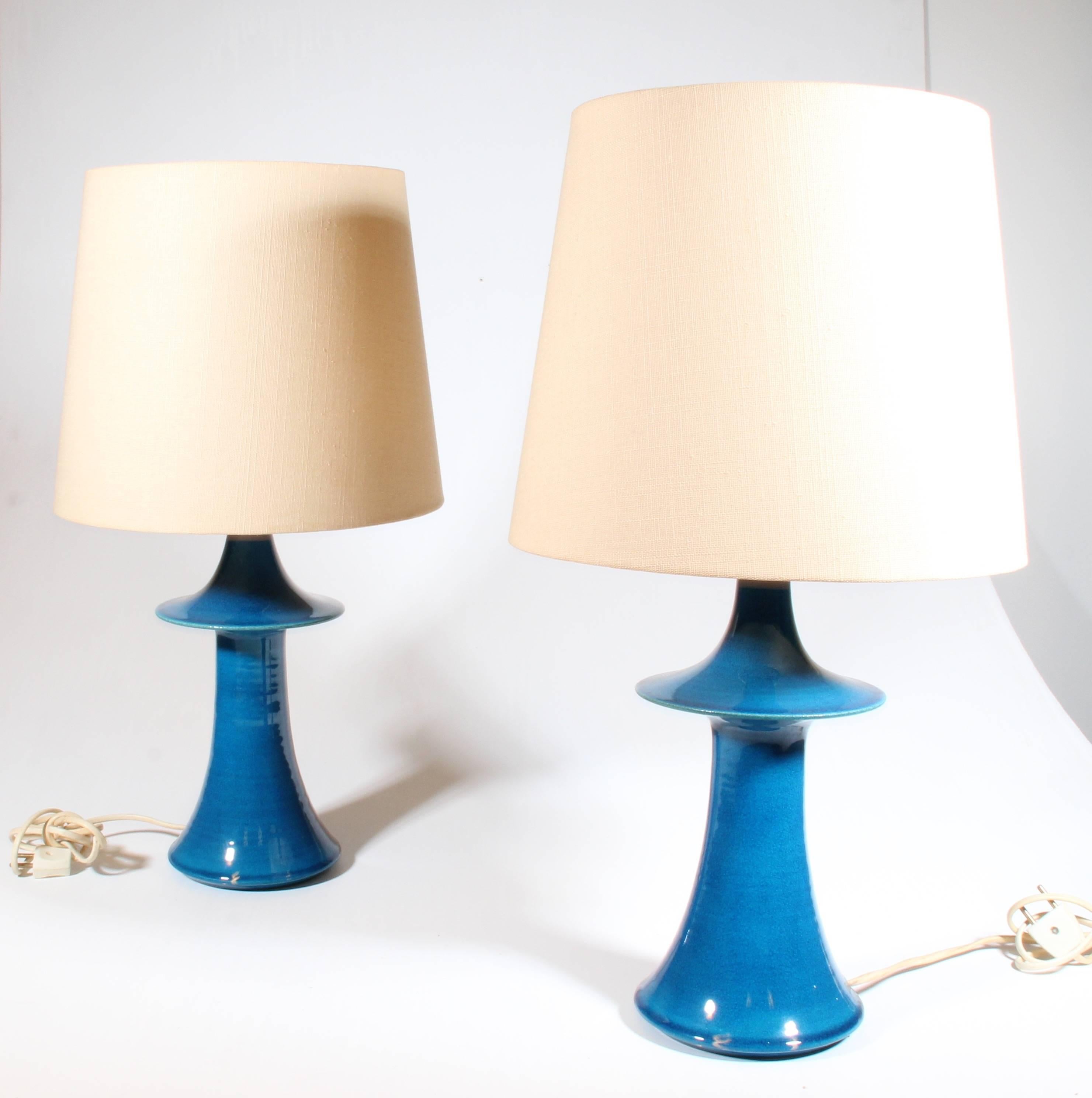 Danish Rare Pair of Nils Kähler Lamps 