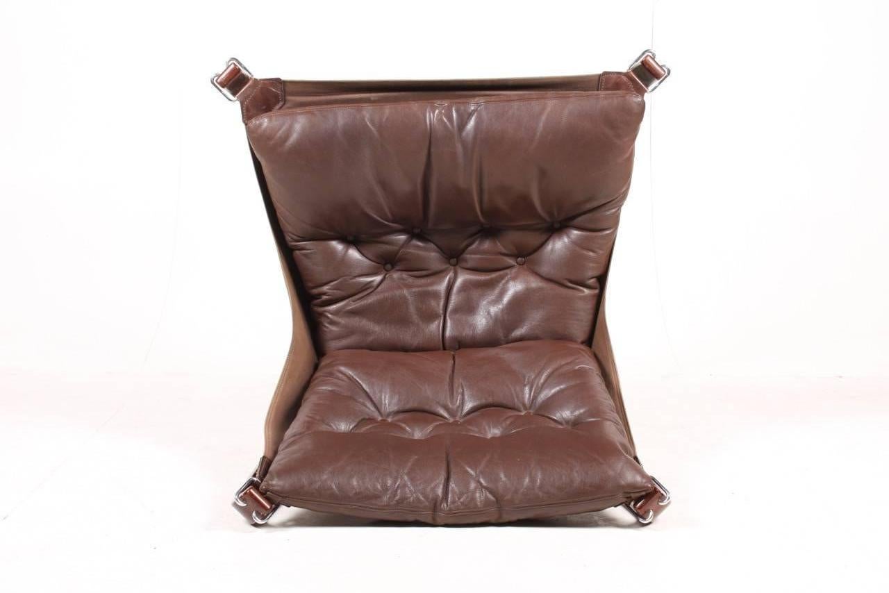 Leather Original Falcon Chair by Sigurd Resell