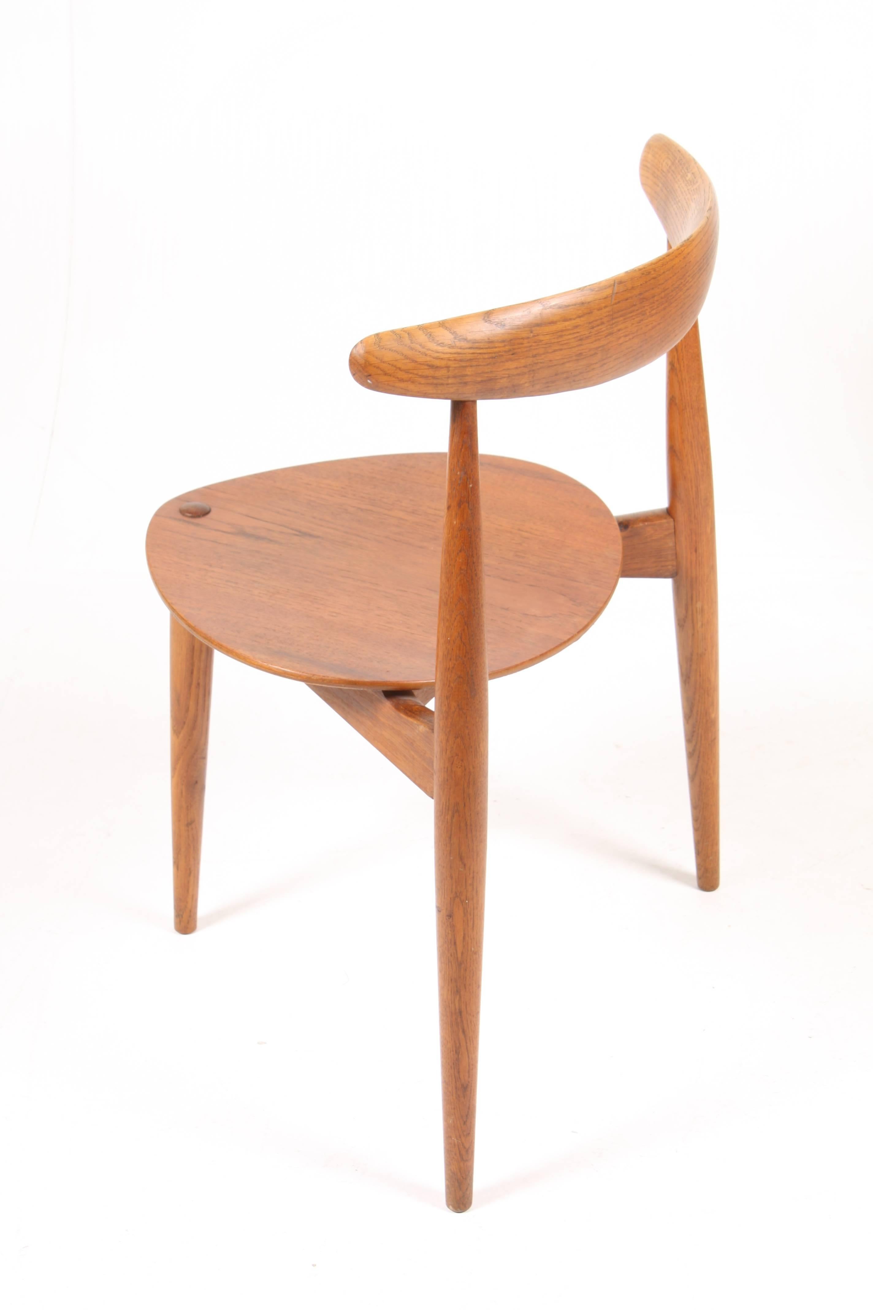 Mid-20th Century Set of Six Side Chairs by Wegner