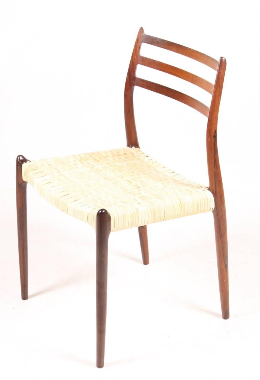 Scandinavian Modern Elegant Dining Chair by N.O Moeller
