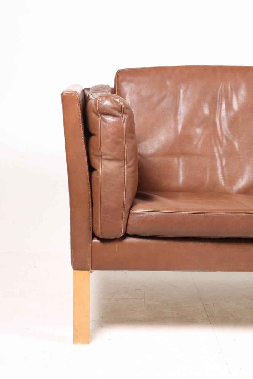 Danish Ivan Schlechter Sofa in Patinated Leather