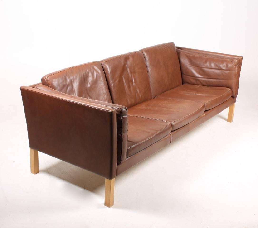 Ivan Schlechter Sofa in Patinated Leather In Excellent Condition In Lejre, DK