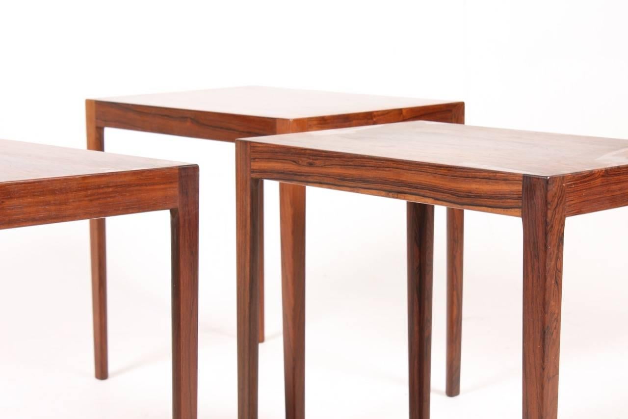 Stacking Tables in Rosewood In Excellent Condition In Lejre, DK