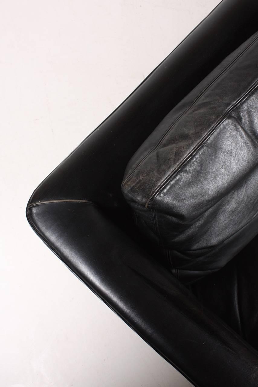 Danish Stunning Four-Seat Sofa in Leather
