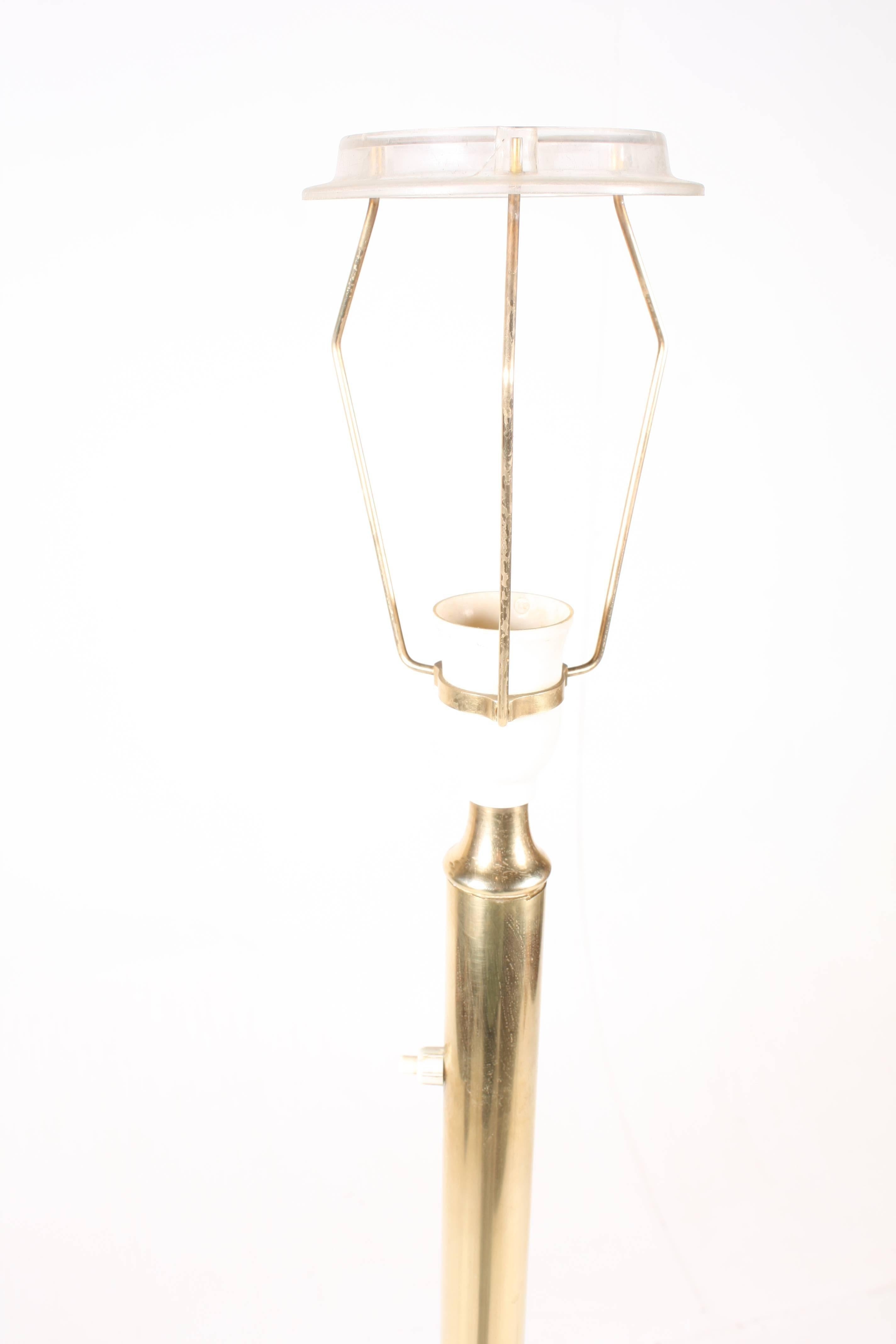 Scandinavian Modern Danish Brass Floor Lamp from the 1940s