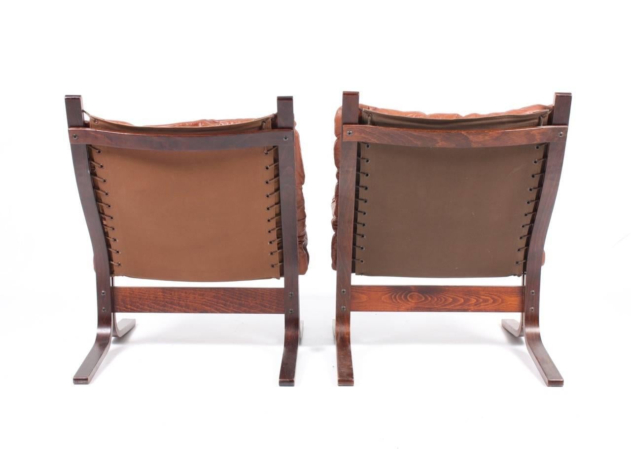 Mid-20th Century Pristine Pair of Lounge Chairs by Ingmar Relling