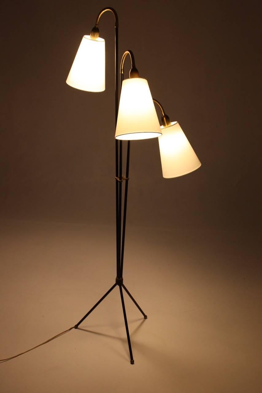 Elegant Danish Mid Century Floor Lamp by Holm Sorensen, 1950s 3