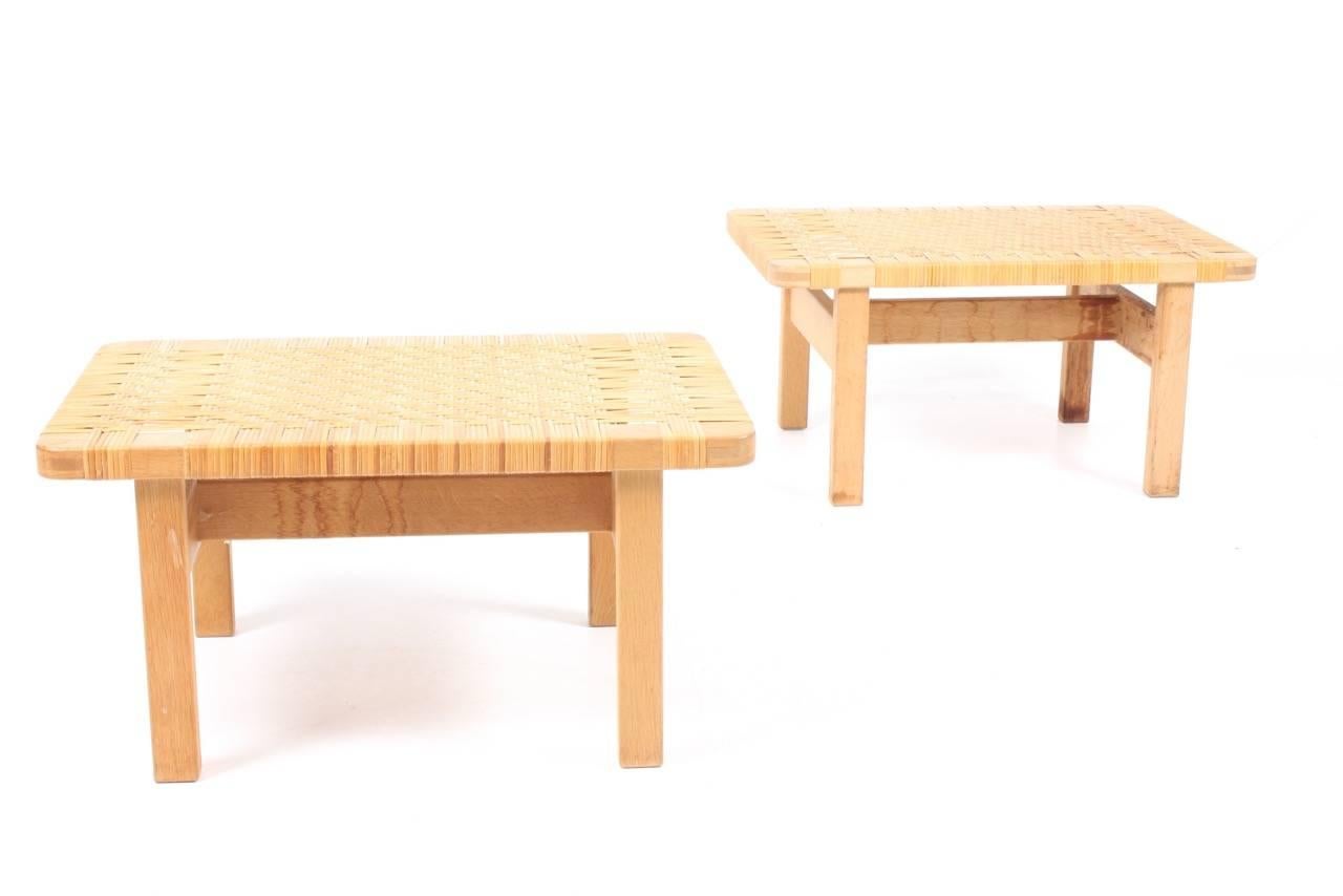 Scandinavian Modern Pair of End Tables by Børge Mogensen