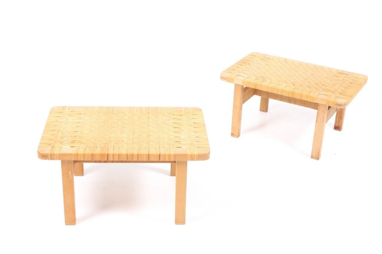 Pair of End Tables by Børge Mogensen In Excellent Condition In Lejre, DK