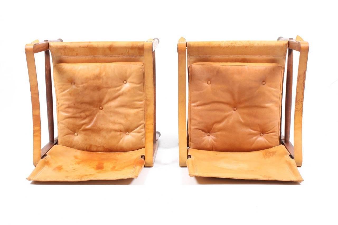 Mid-20th Century Pair of Pristine Safari Chairs by Klint