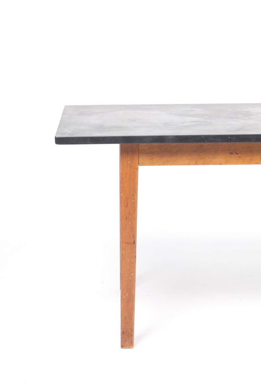 Scandinavian Modern Coffee Table with Slate Top