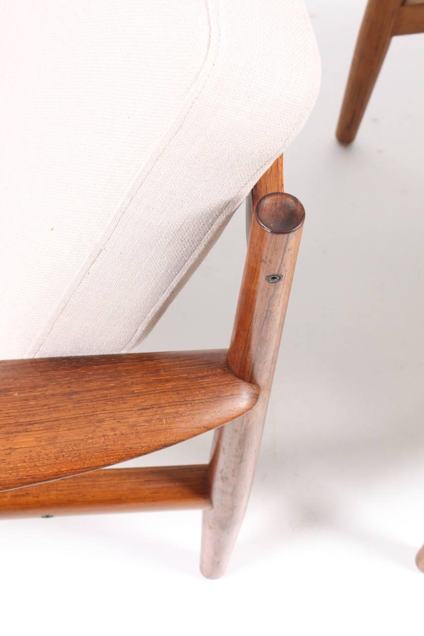 Mid-20th Century Pair of Lounge Chairs in Rosewood by Grete Jalk