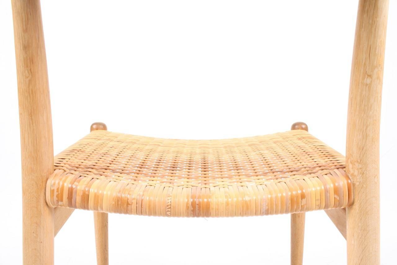 Cane Set of Ten Side Chairs by Hans Wegner Model 