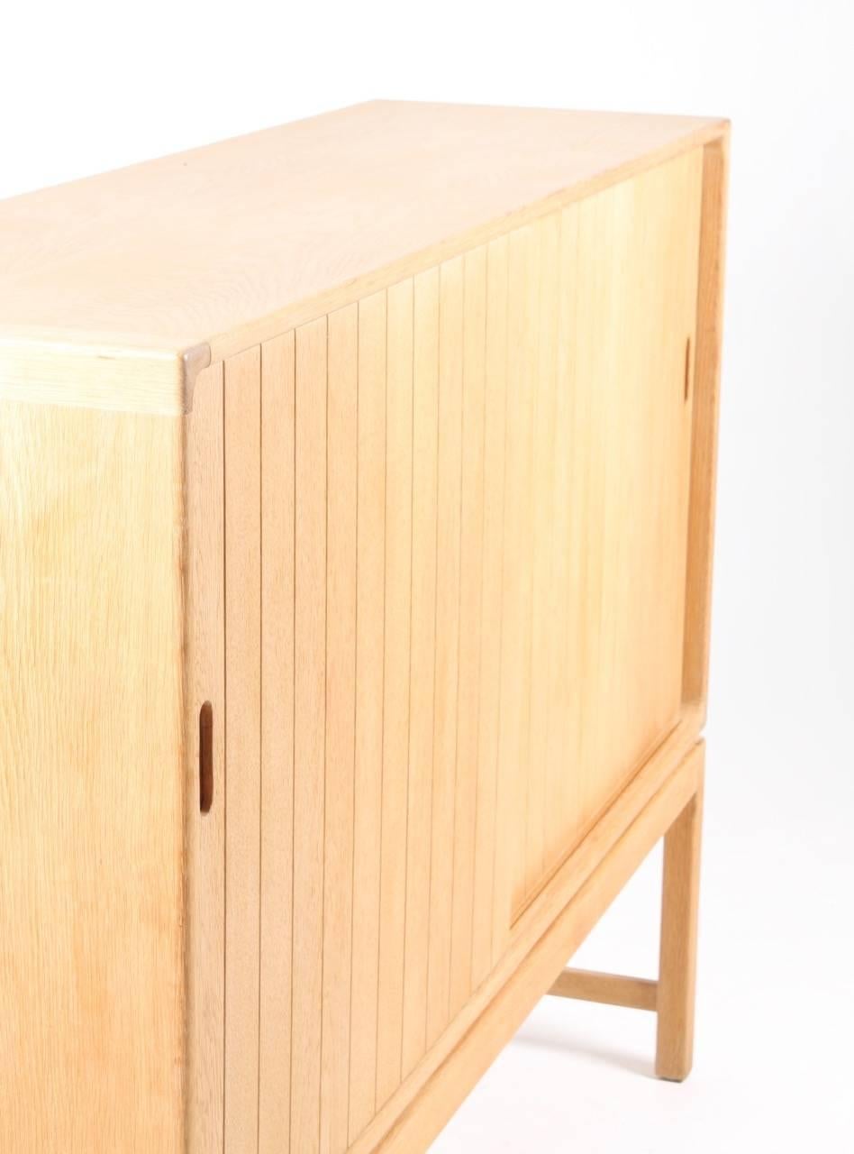 Leather Cabinet in Solid Oak by Kurt Ostervig