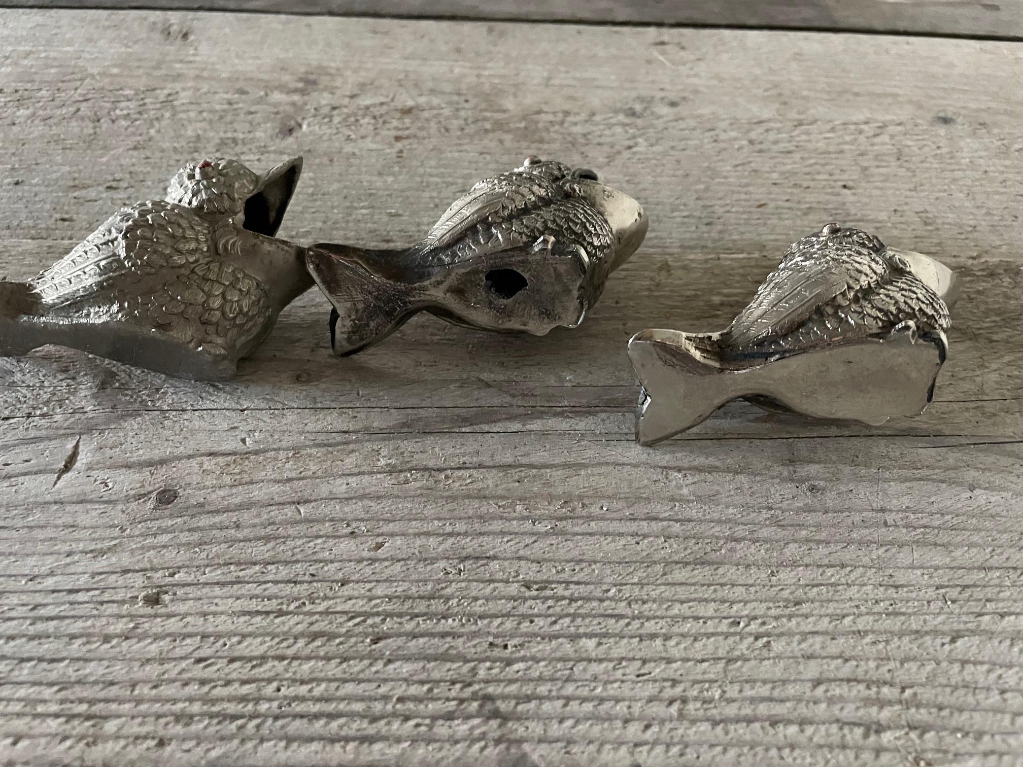Set of 3 bird ashtrays In Good Condition For Sale In Nivelles, BE