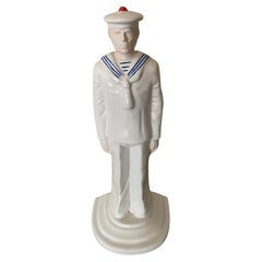Statuette of a sailor in faience