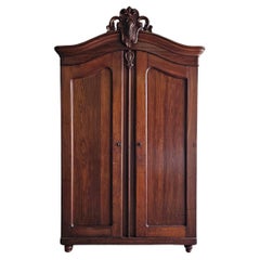 19th Century French Walnut Armoire Wardrobe