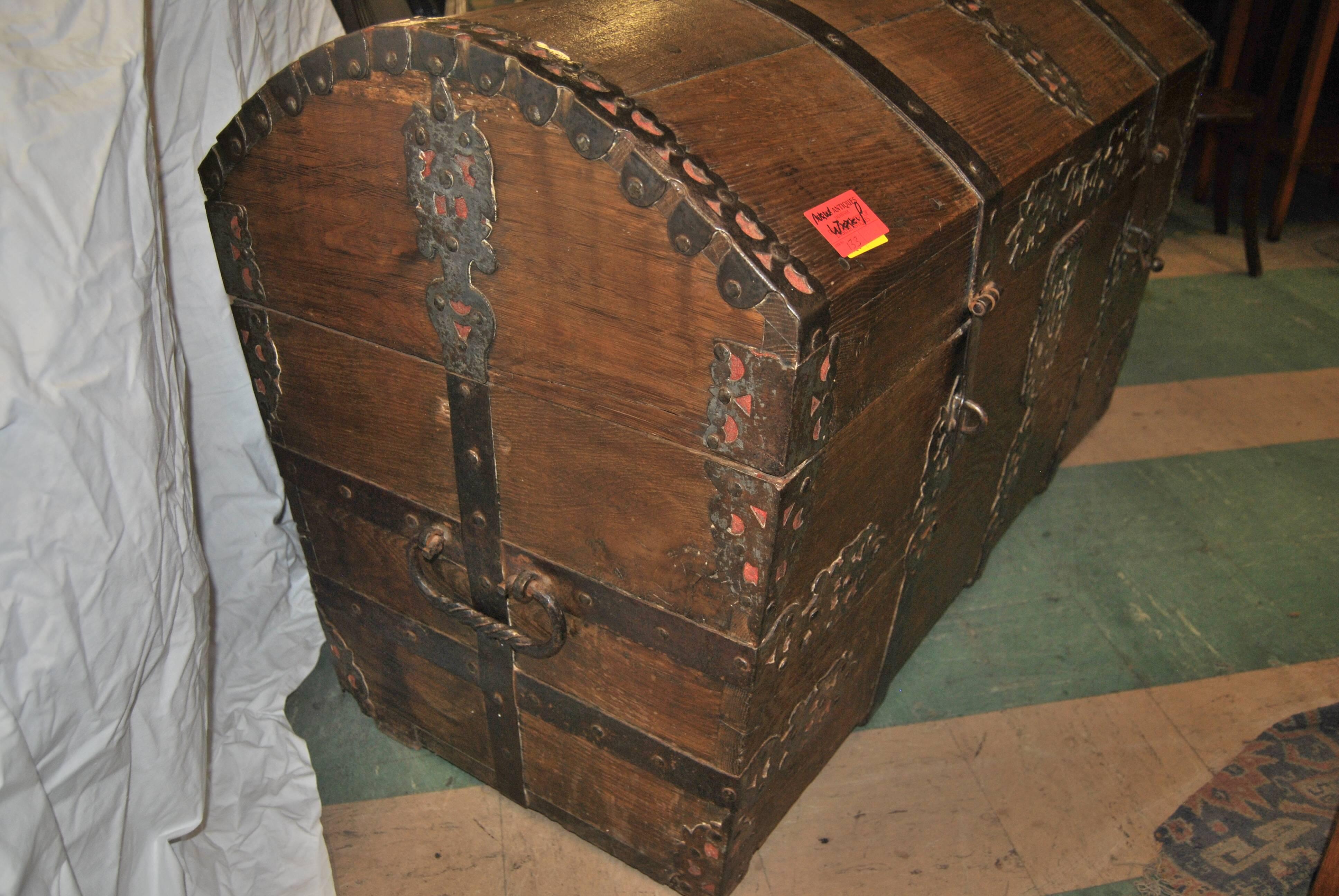 Queen Anne 18th Century Sea Chest-Blanket Chest-Coffer