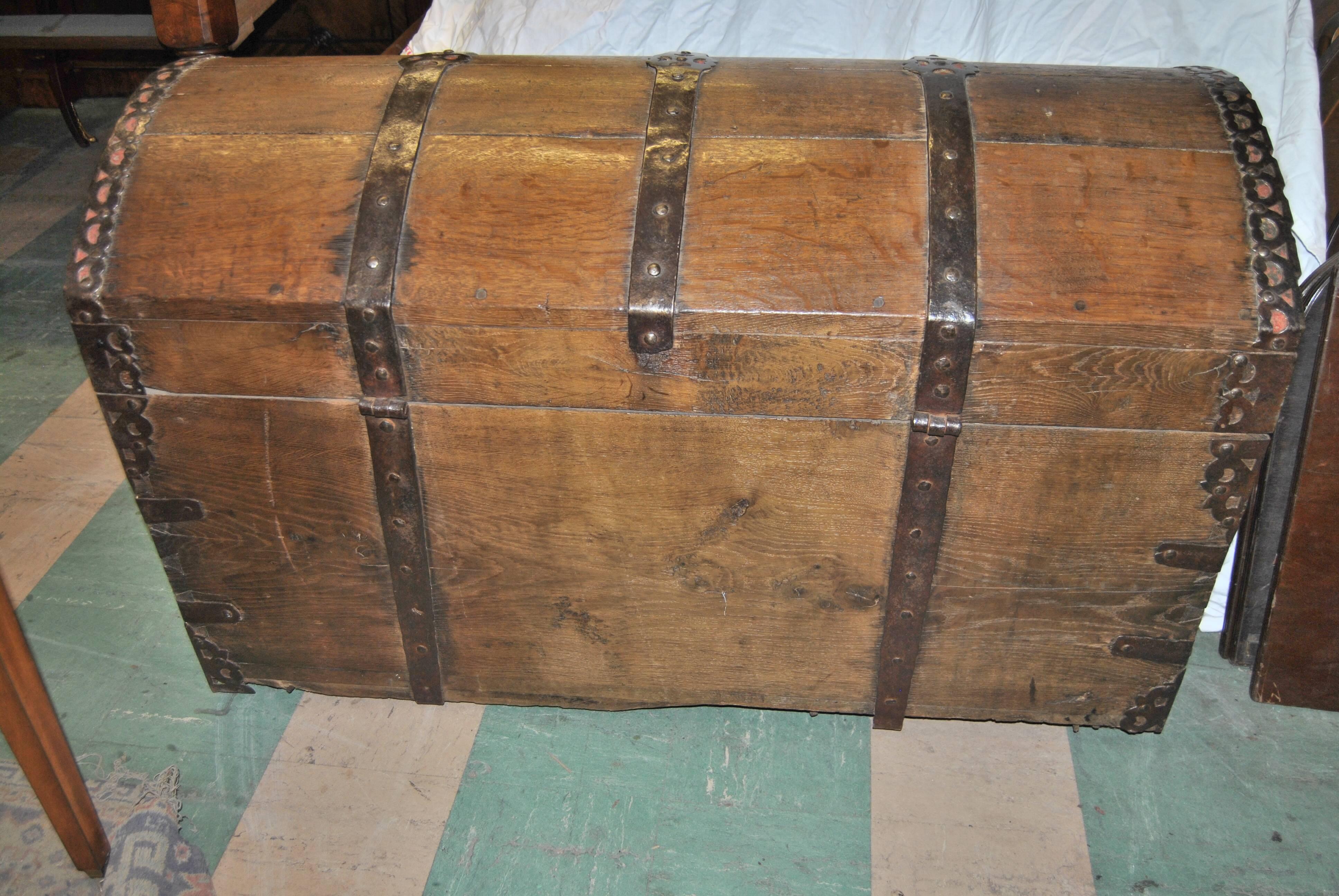 English 18th Century Sea Chest-Blanket Chest-Coffer