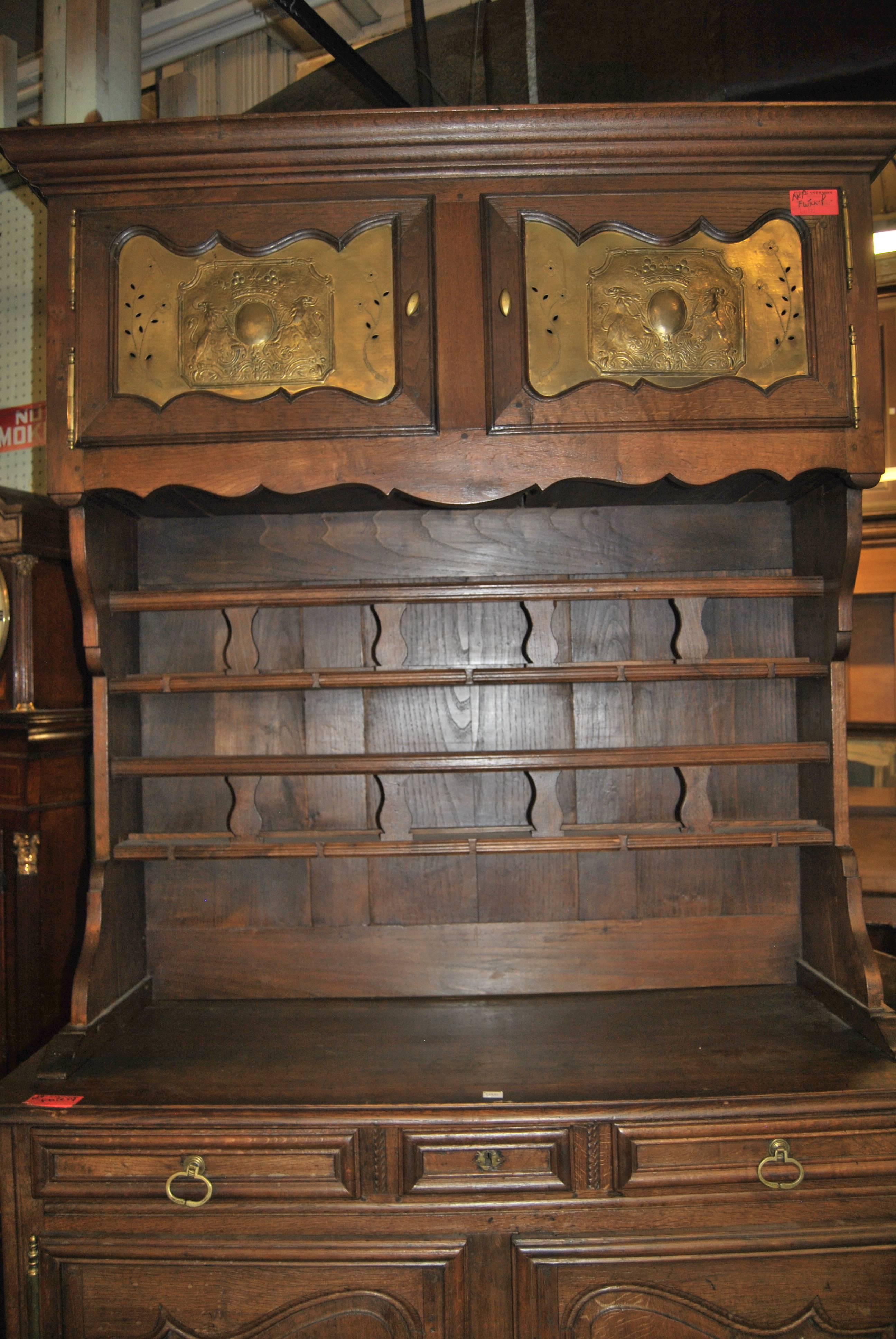 French Provincial 19th Century Oak Country French Cupboard