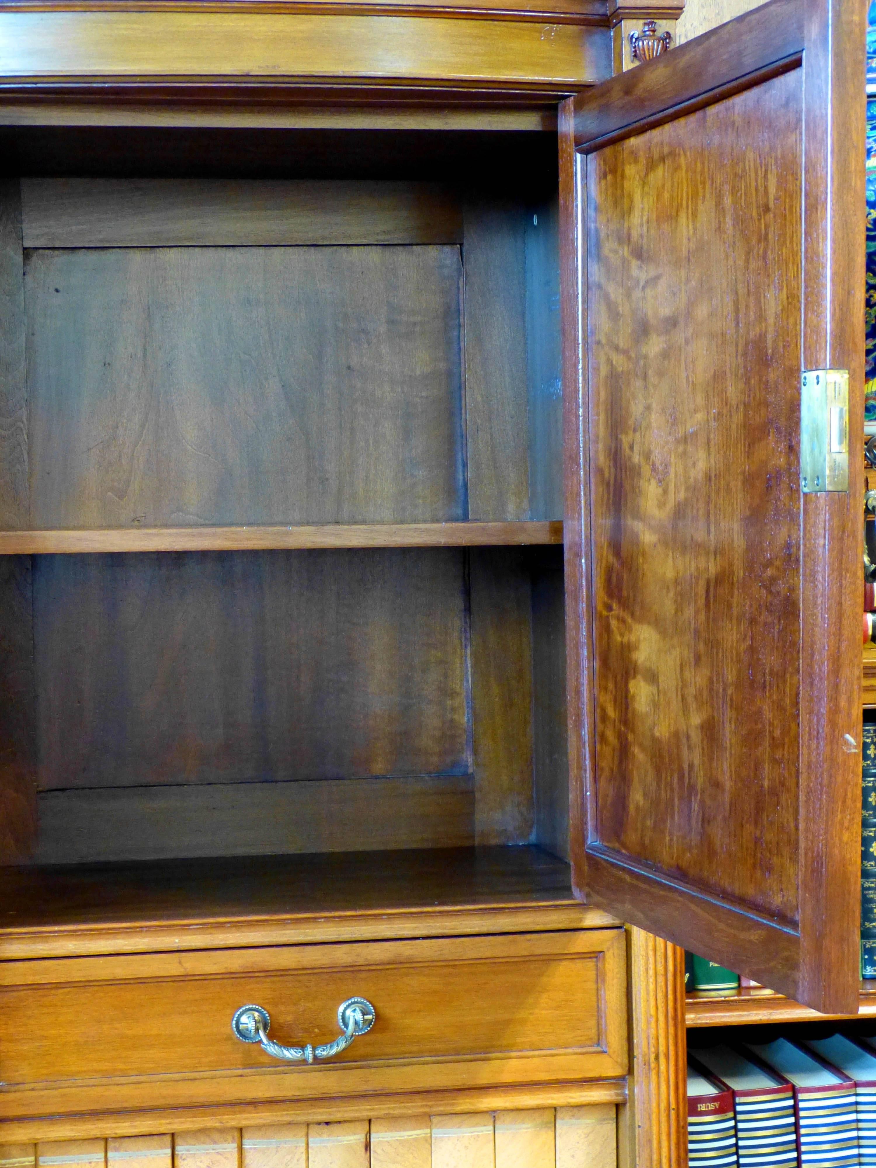 Bookcases Pair Walnut 19th Century  by W. Walker & Sons, London  1