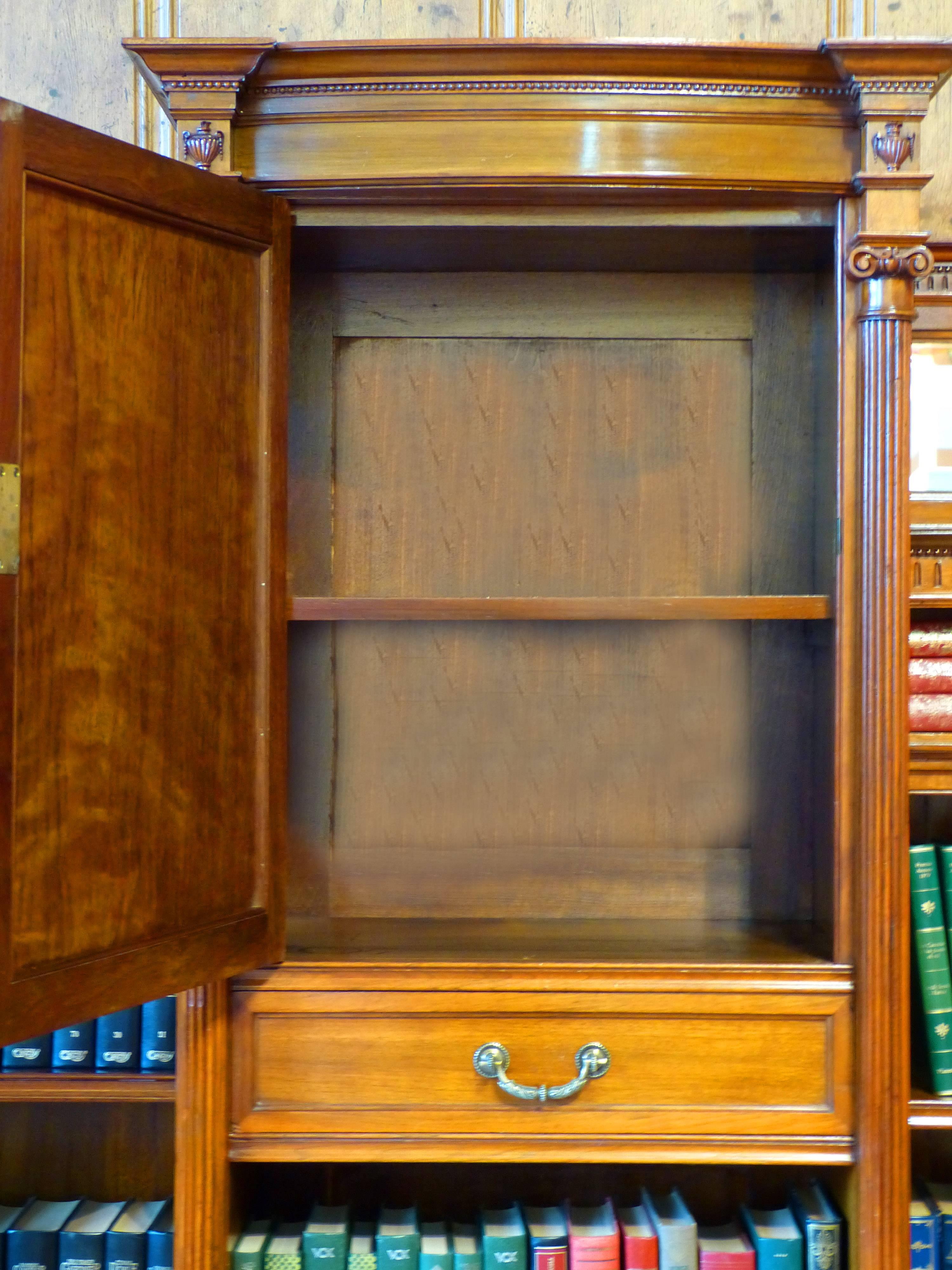 Bookcases Pair Walnut 19th Century  by W. Walker & Sons, London  2
