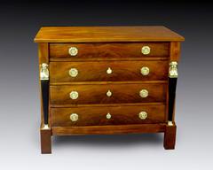 19th Century Late Empire Early Biedermeier Small Commode Chest of Drawers