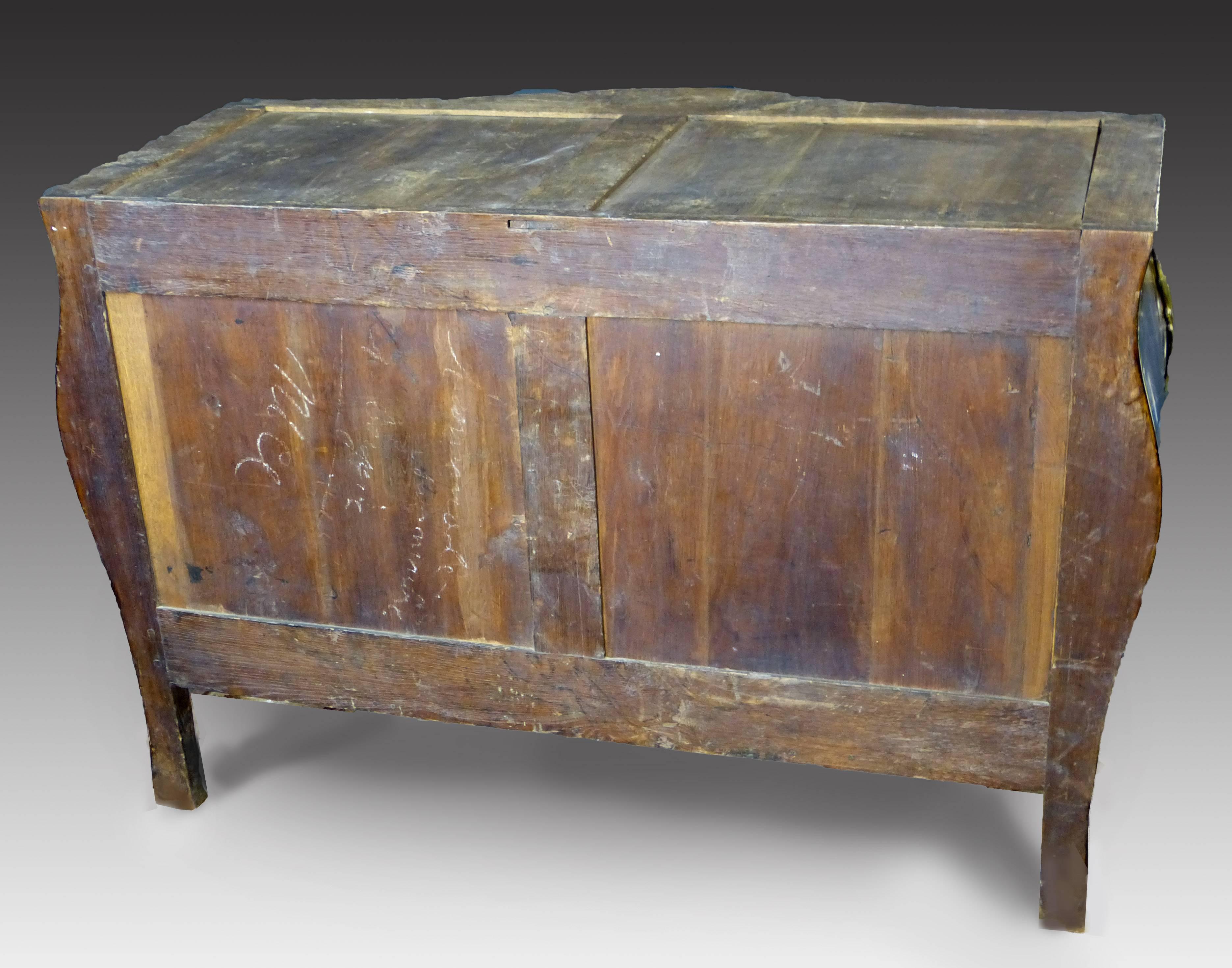 Commode Louis XV  Period Stamped of J Lebas, Master in 1756  2