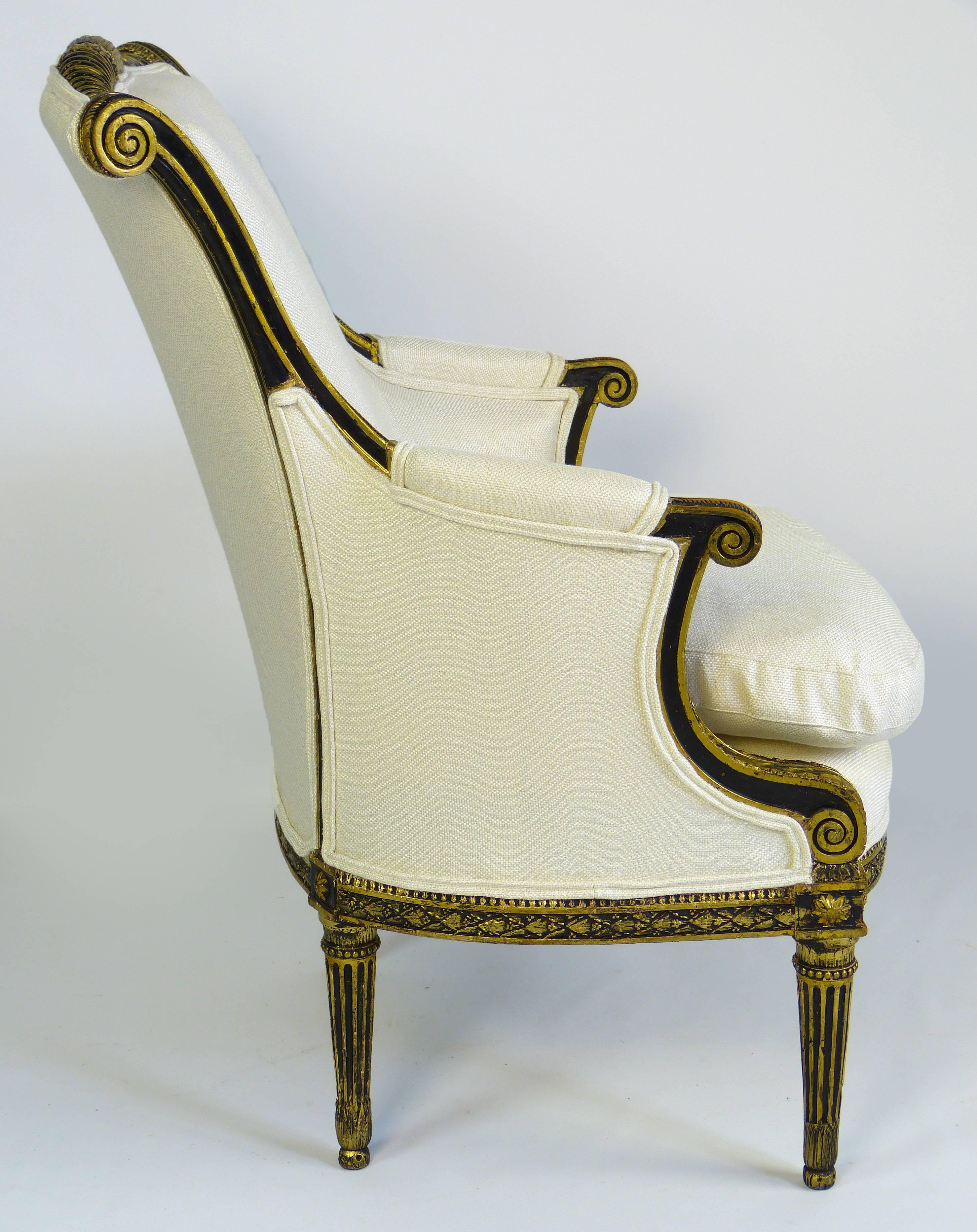 18th Century and Earlier Armchair French Fauteuil 18th Century Louis XVI  by FC Menant