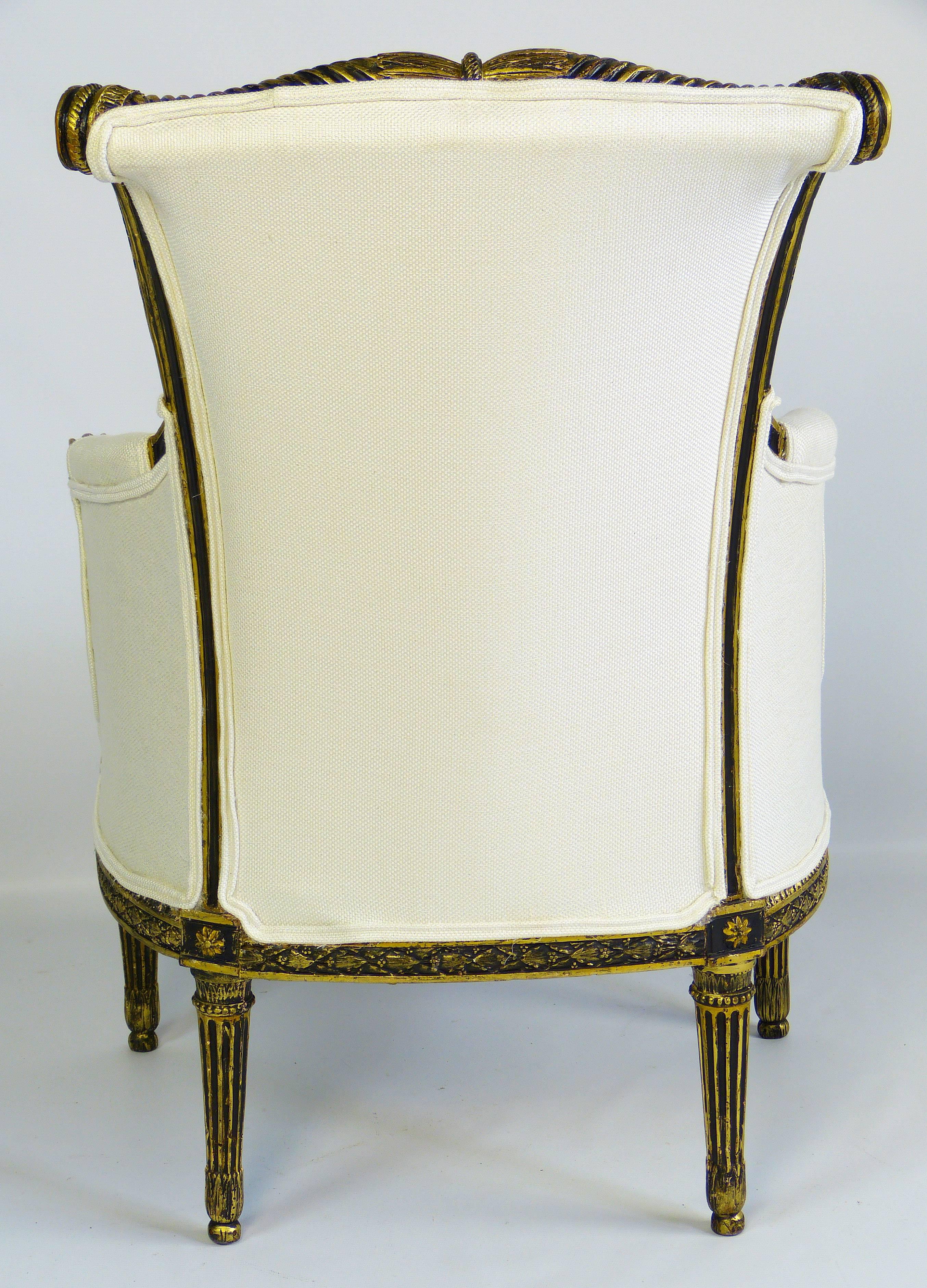 Beech Armchair French Fauteuil 18th Century Louis XVI  by FC Menant