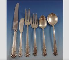 English Shell by Lunt Sterling Silver Flatware Service for Six Set 33 Pieces
