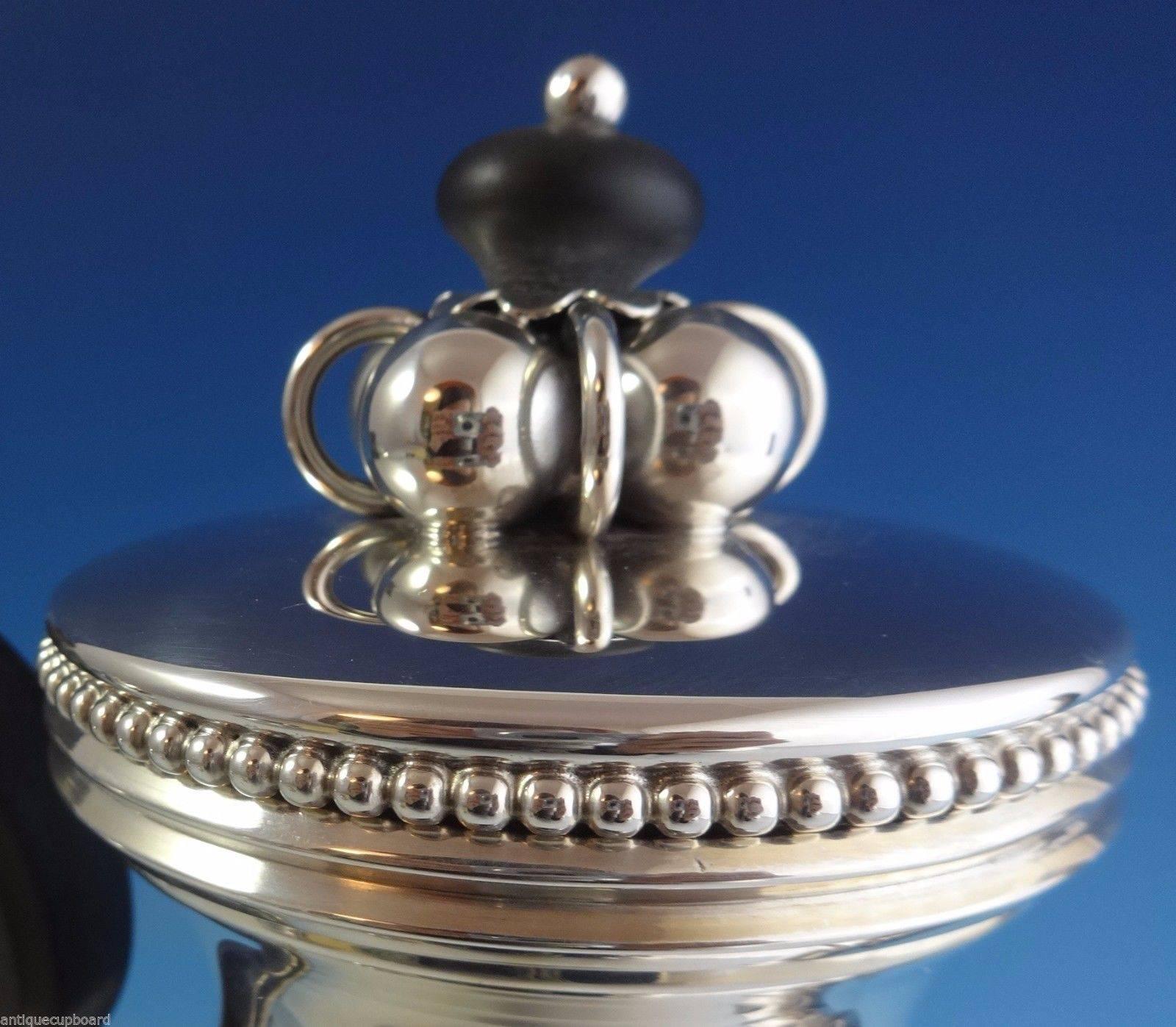 Mid-20th Century La Paglia by International Sterling Silver Tea Set Four-Piece Hollowware