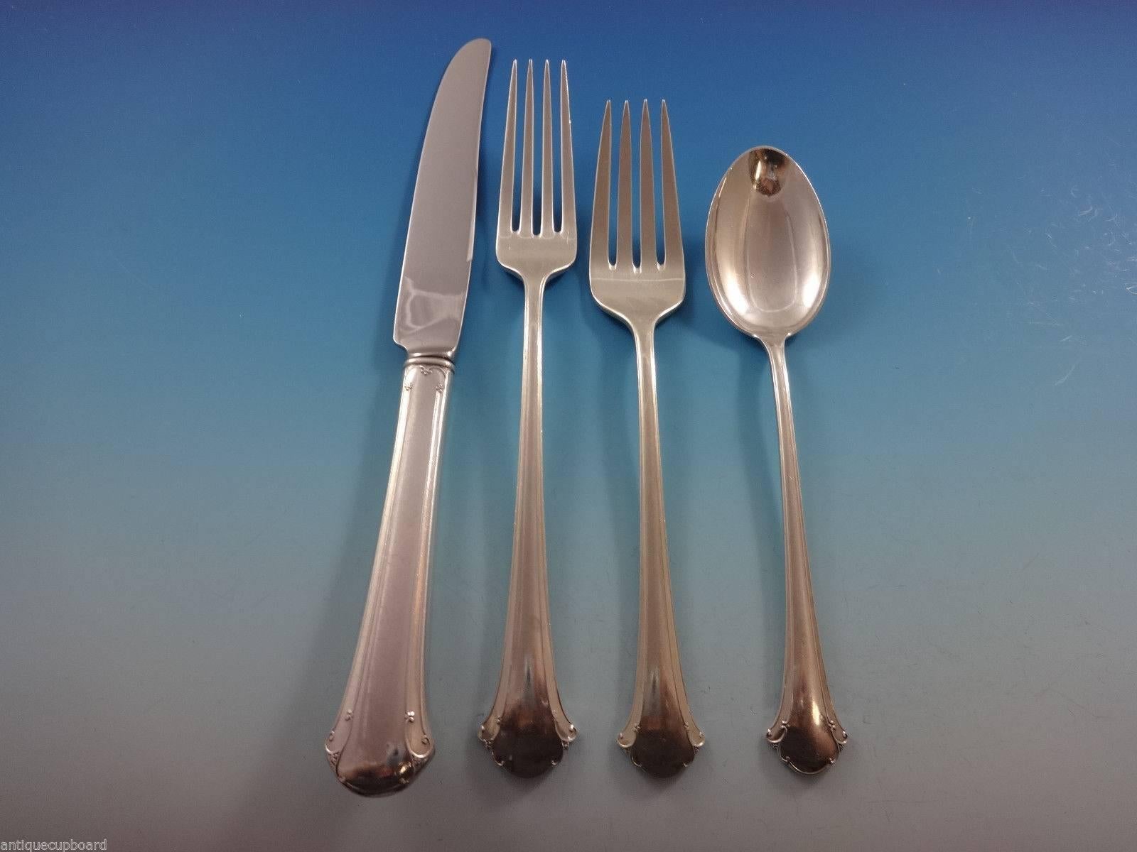 Chippendale by Towle Sterling Silver Flatware Set for Eight Service 53 Pieces In Excellent Condition In Big Bend, WI