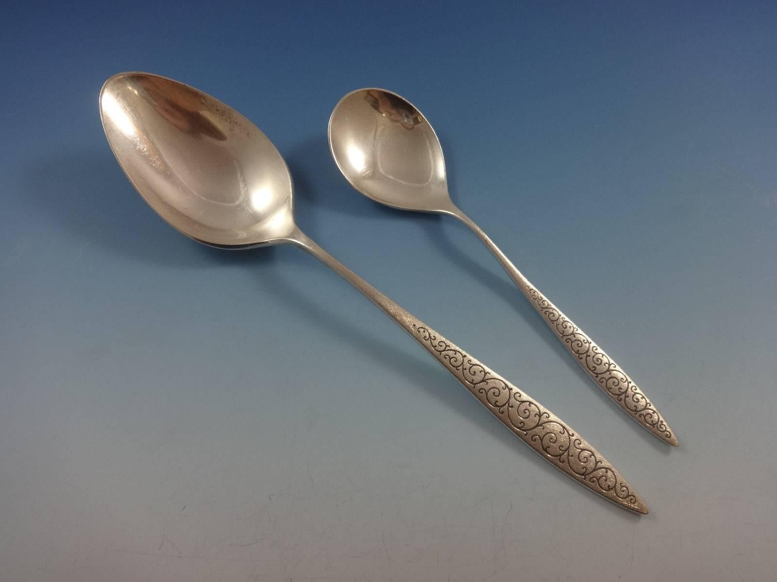 Spanische Spitze von Wallace Sterling Silber Besteck Set 35 Pieces im Angebot 2